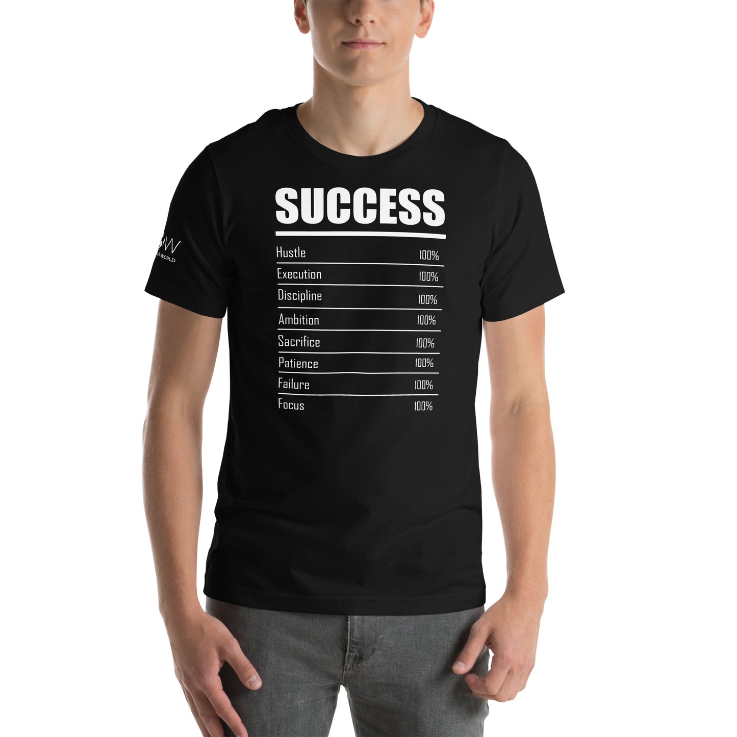 AMBITION Men's Motivational Black T-Shirt
