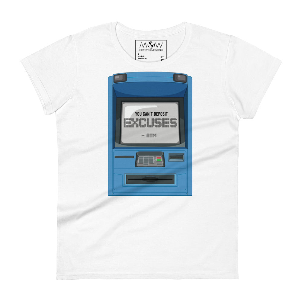 ATM Women’s Motivational White T-Shirt