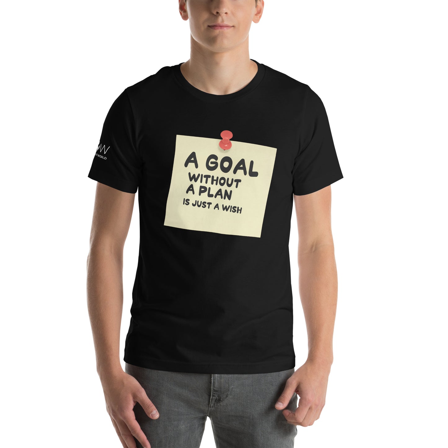 A Goal Without a Plan Men's Motivational Black T-Shirt