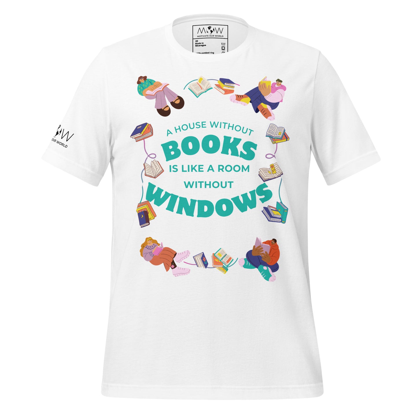 A House Without Books White Motivational Men's T-Shirt