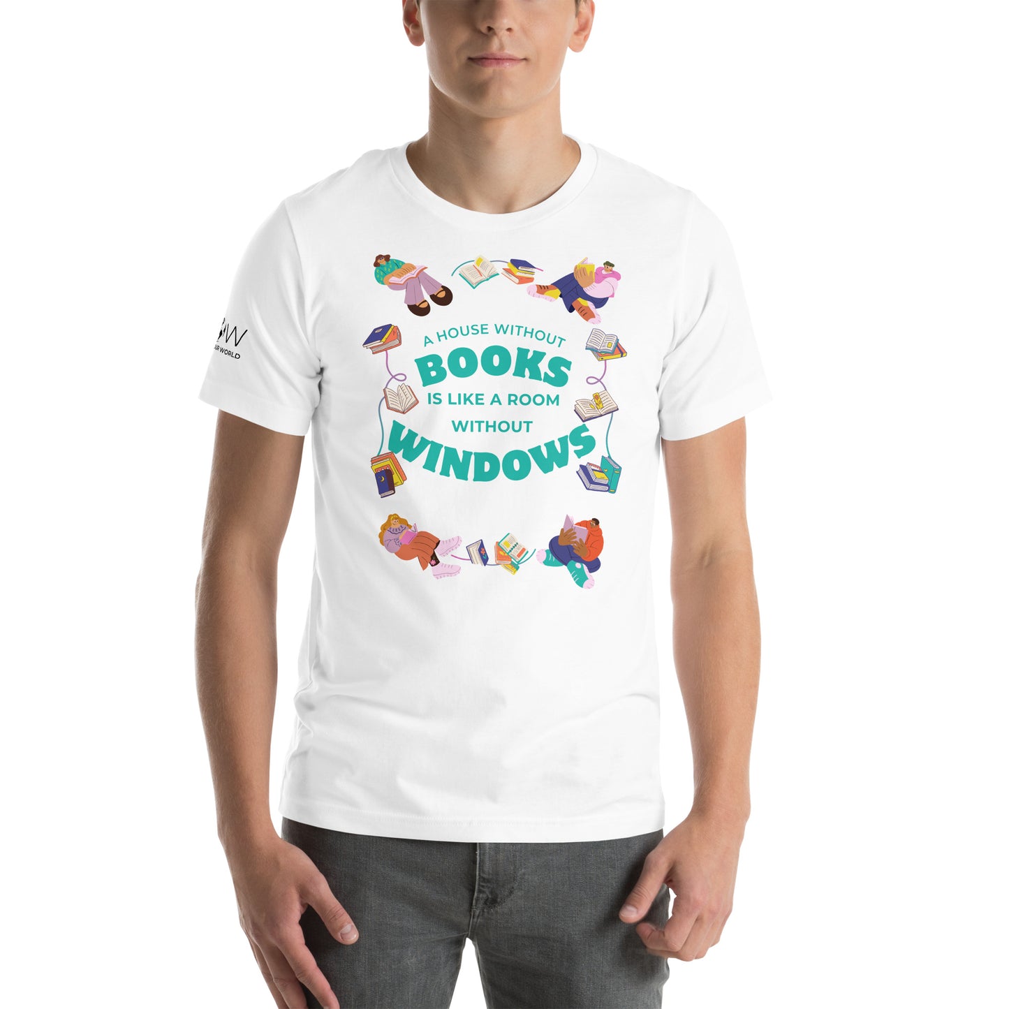 A House Without Books White Motivational Men's T-Shirt