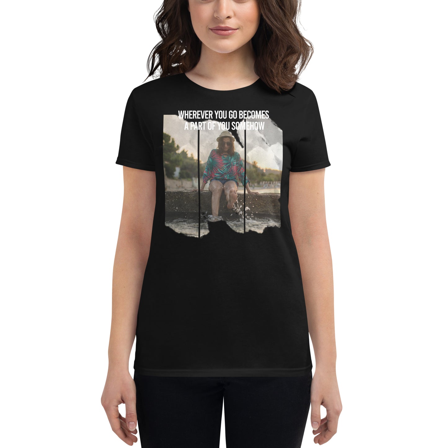 A Part of You Somehow Women’s Motivational Black T-Shirt