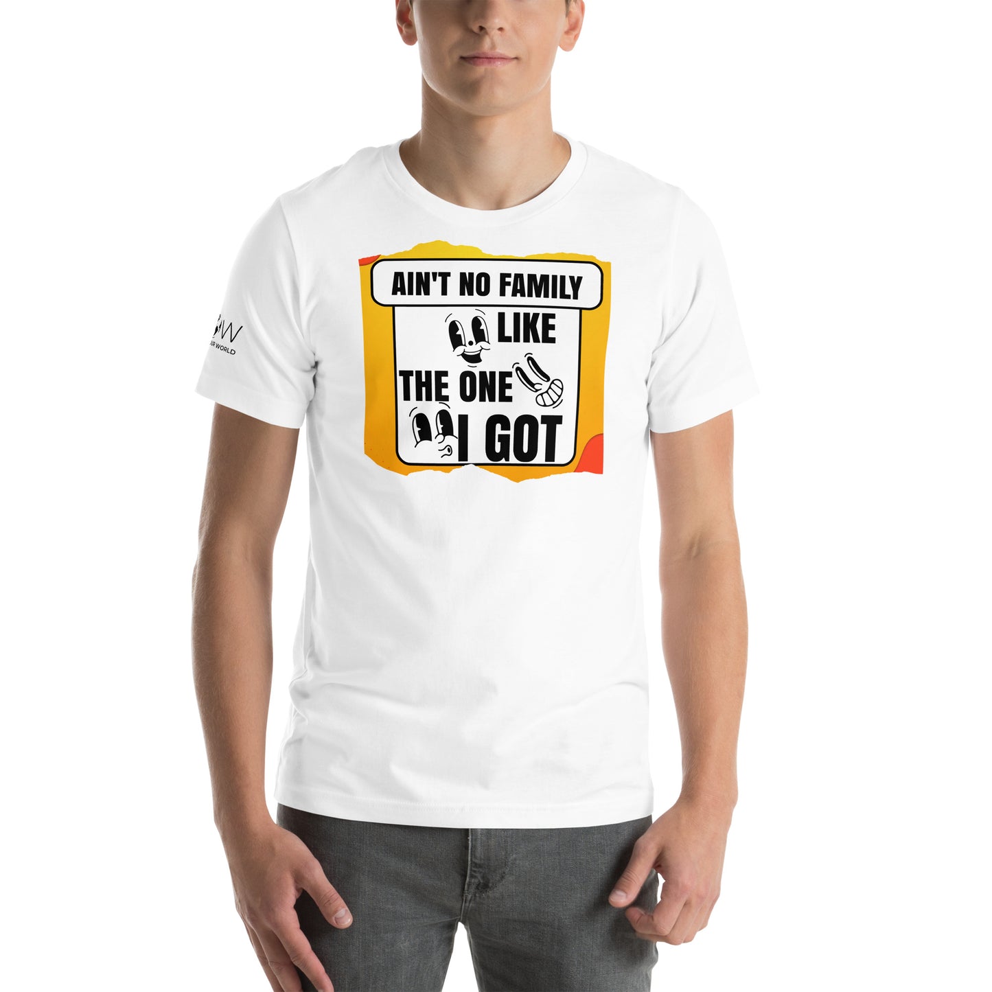 Ain’t No Family Like the One I Got – Retro Cartoon Edition White Motivational Men's T-Shirt Lifestyle