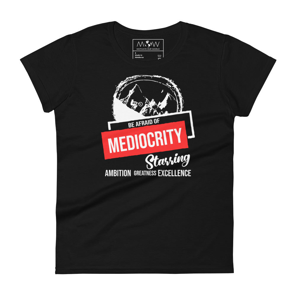 Ambition, Greatness, Excellence Women's Motivational Black T-Shirt