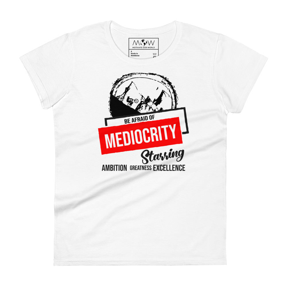 Ambition, Greatness, Excellence Women's Motivational White T-Shirt