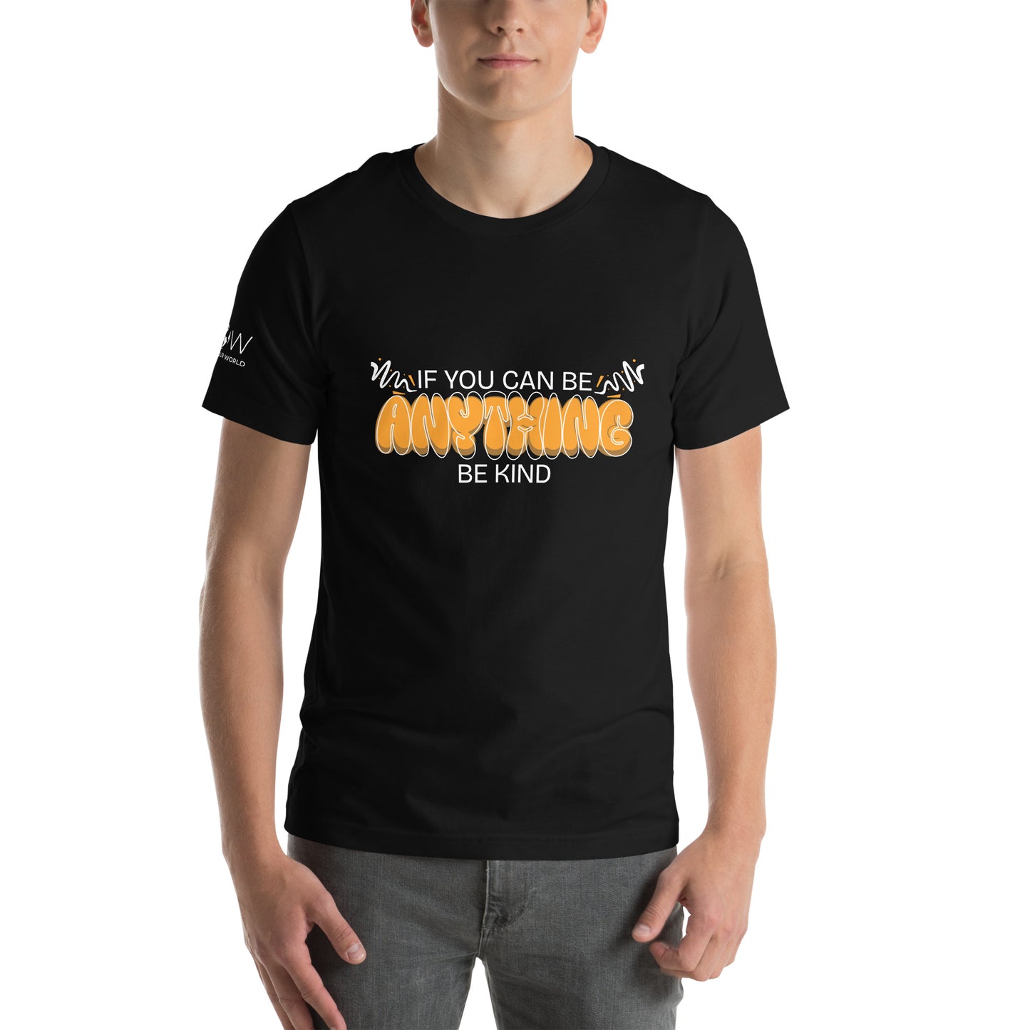 Anything (Bold Graffiti Design) Men's Motivational Black T-Shirt
