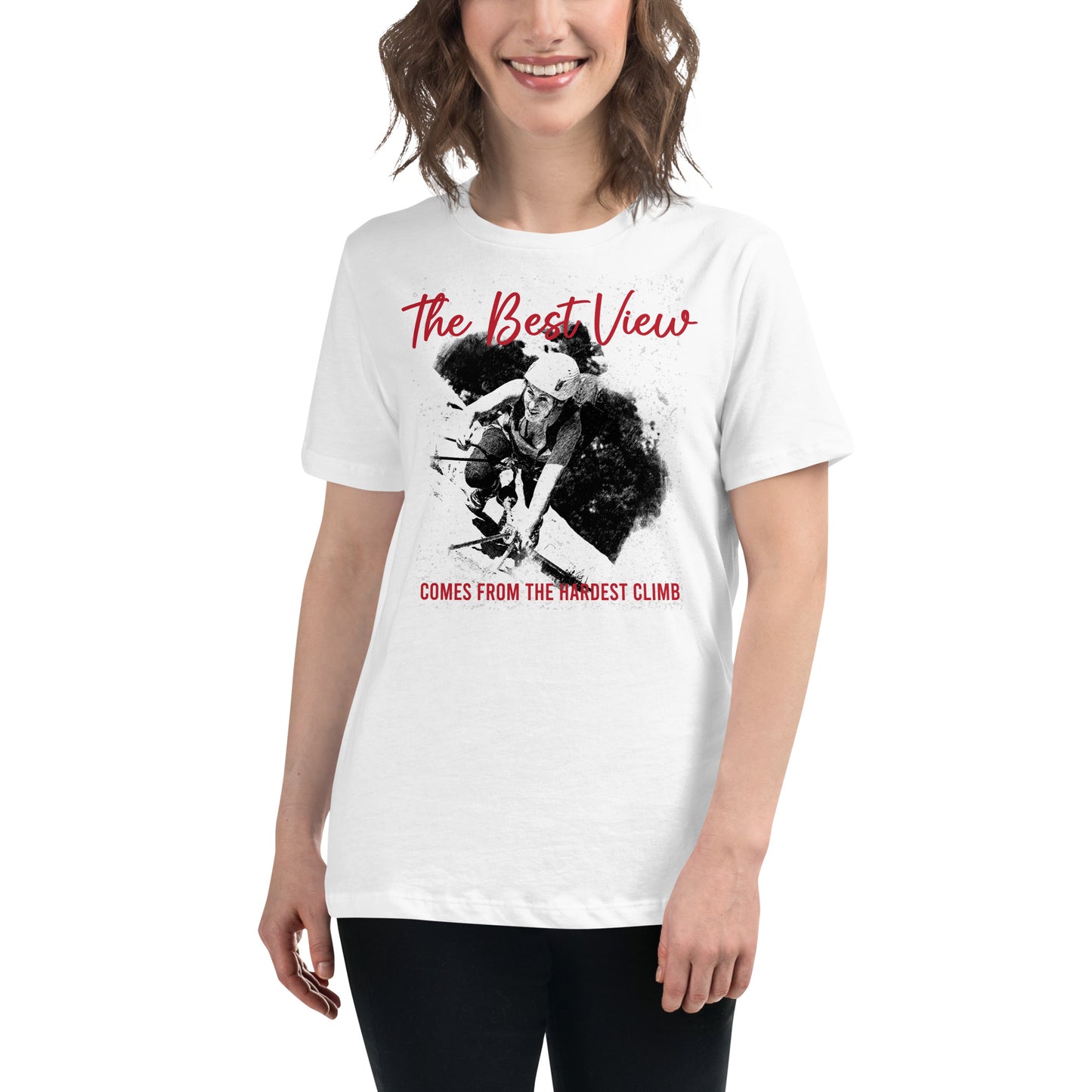 Best View White Motivational Men's T-Shirt Lifestyle