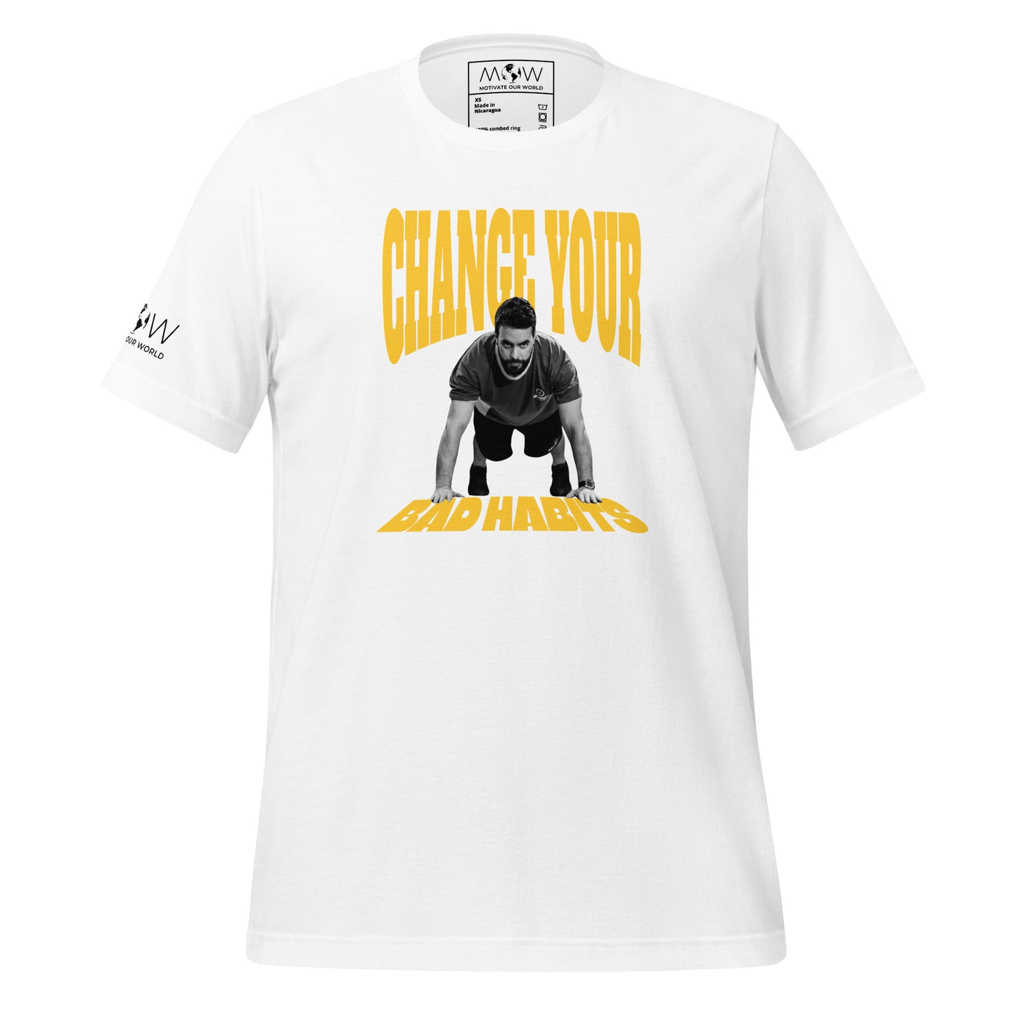 Change Your Bad Habits Men's Motivational White T-Shirt