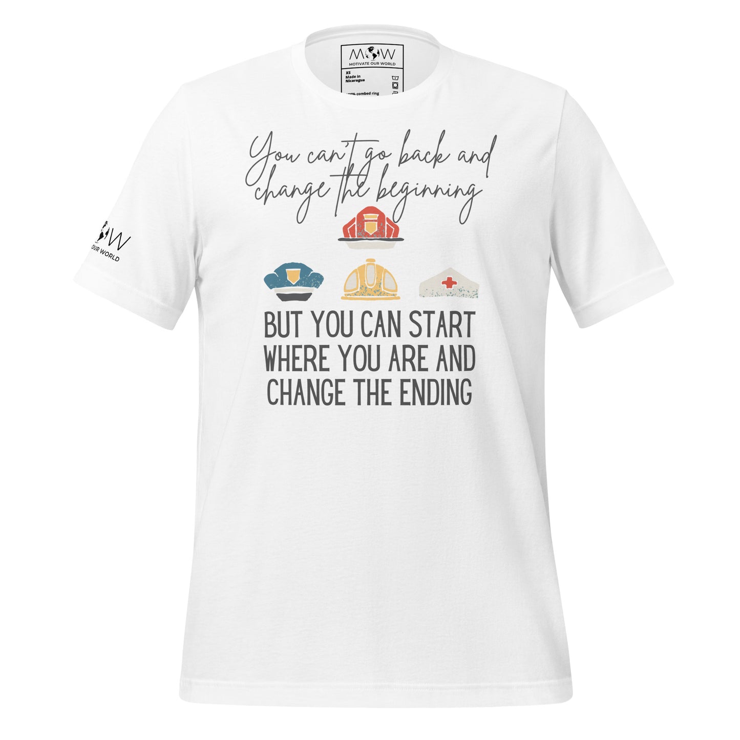 Change the Ending White Motivational Men's T-Shirt