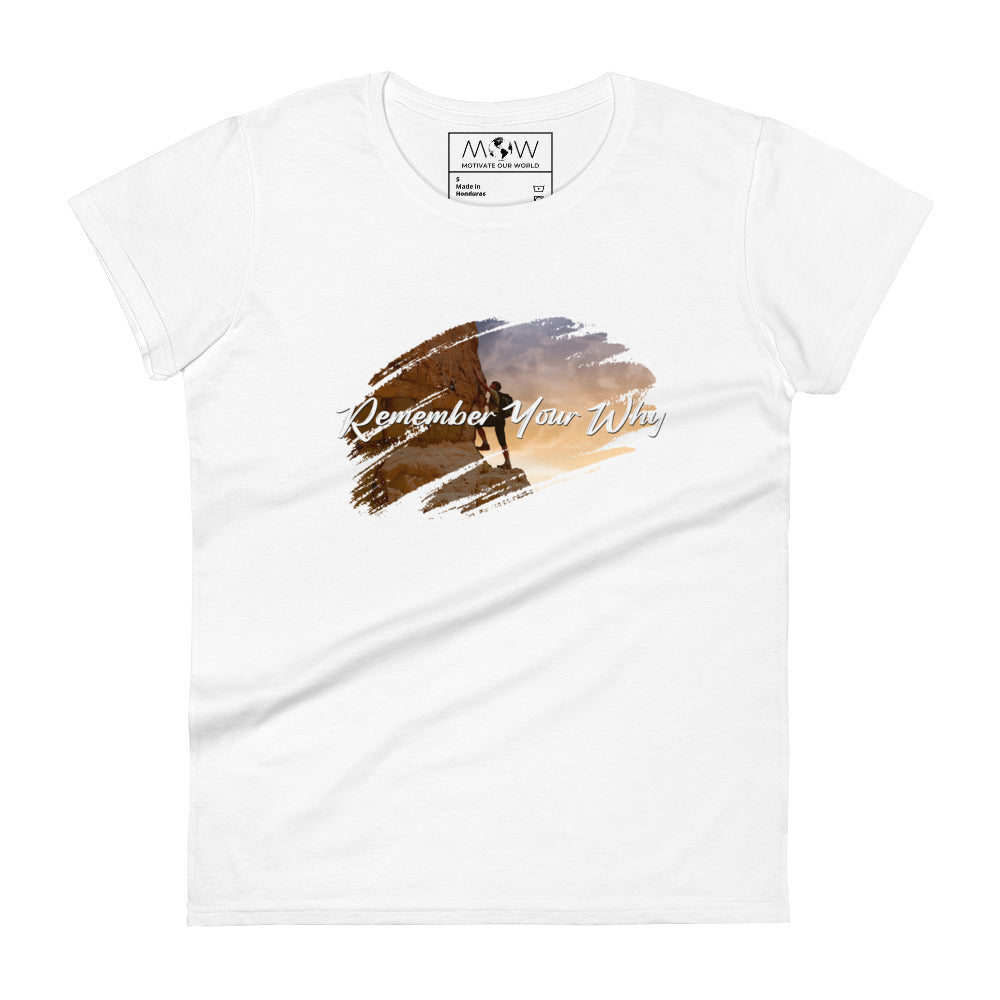 Climb Higher Women’s Motivational White T-Shirt