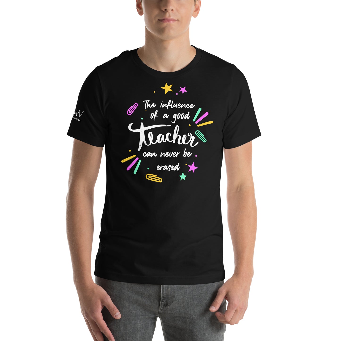 Colorful Teacher Legacy Men's Motivational Black T-Shirt