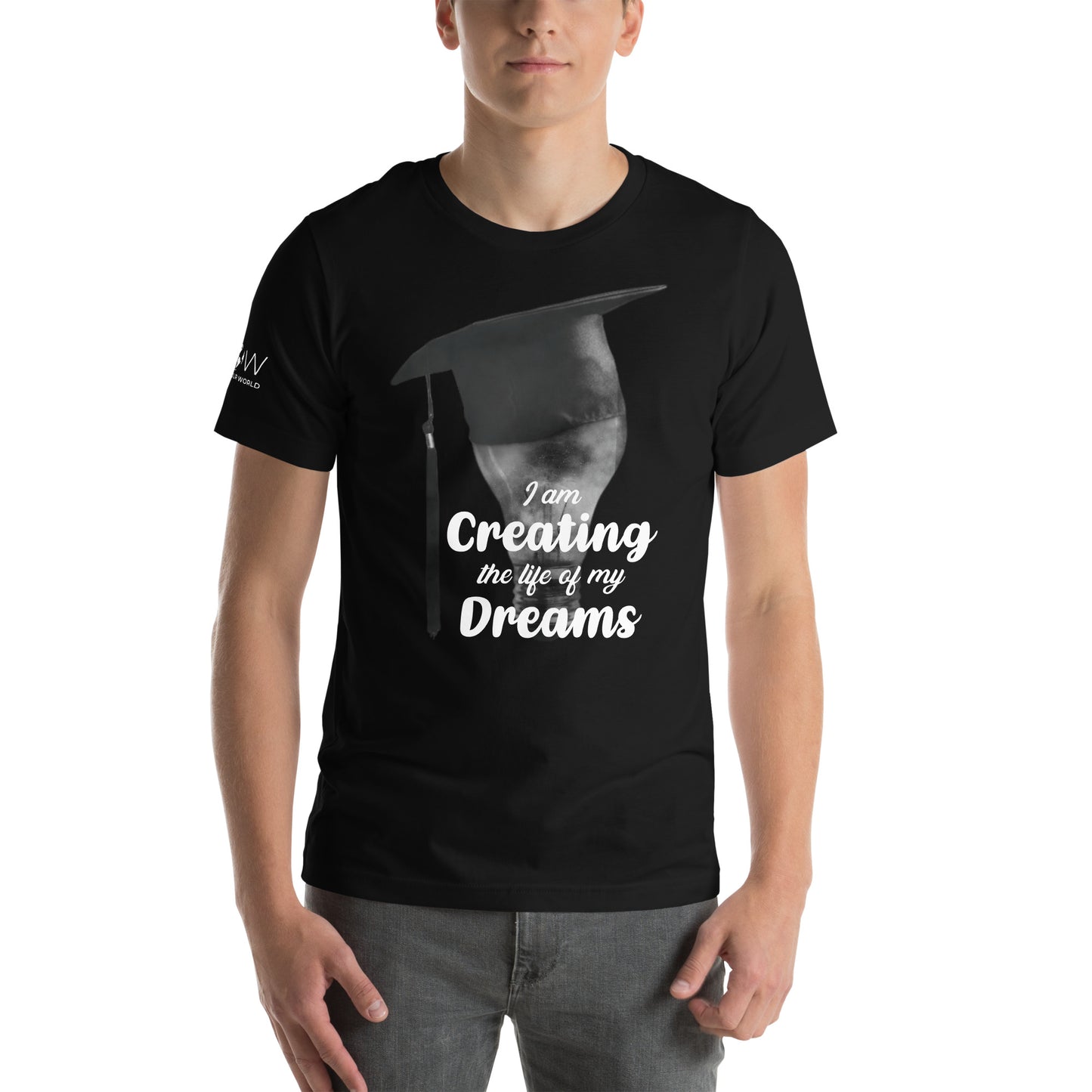 Creating My Dream Life Men's Motivational Black T-Shirt