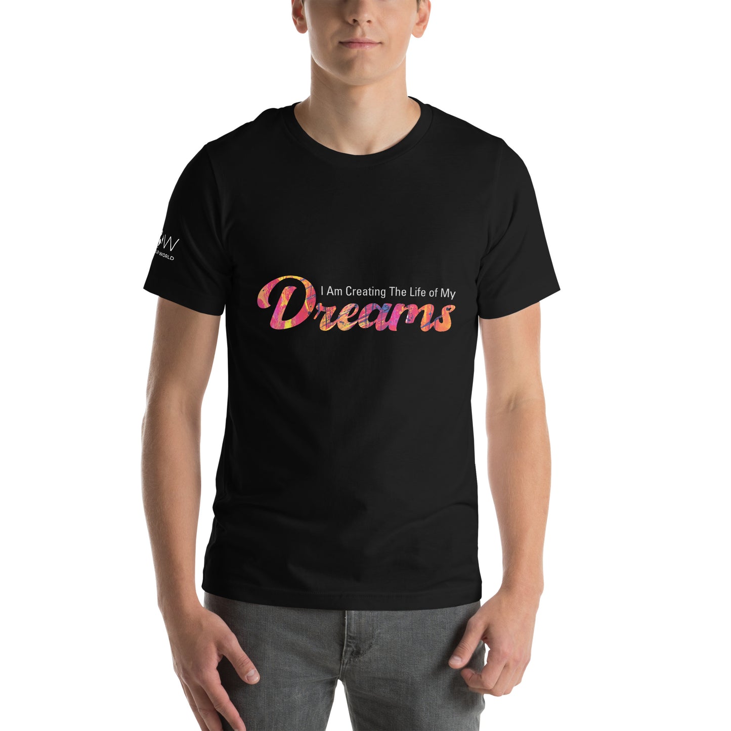 Creating My Dream Life Men's Motivational Black T-Shirt