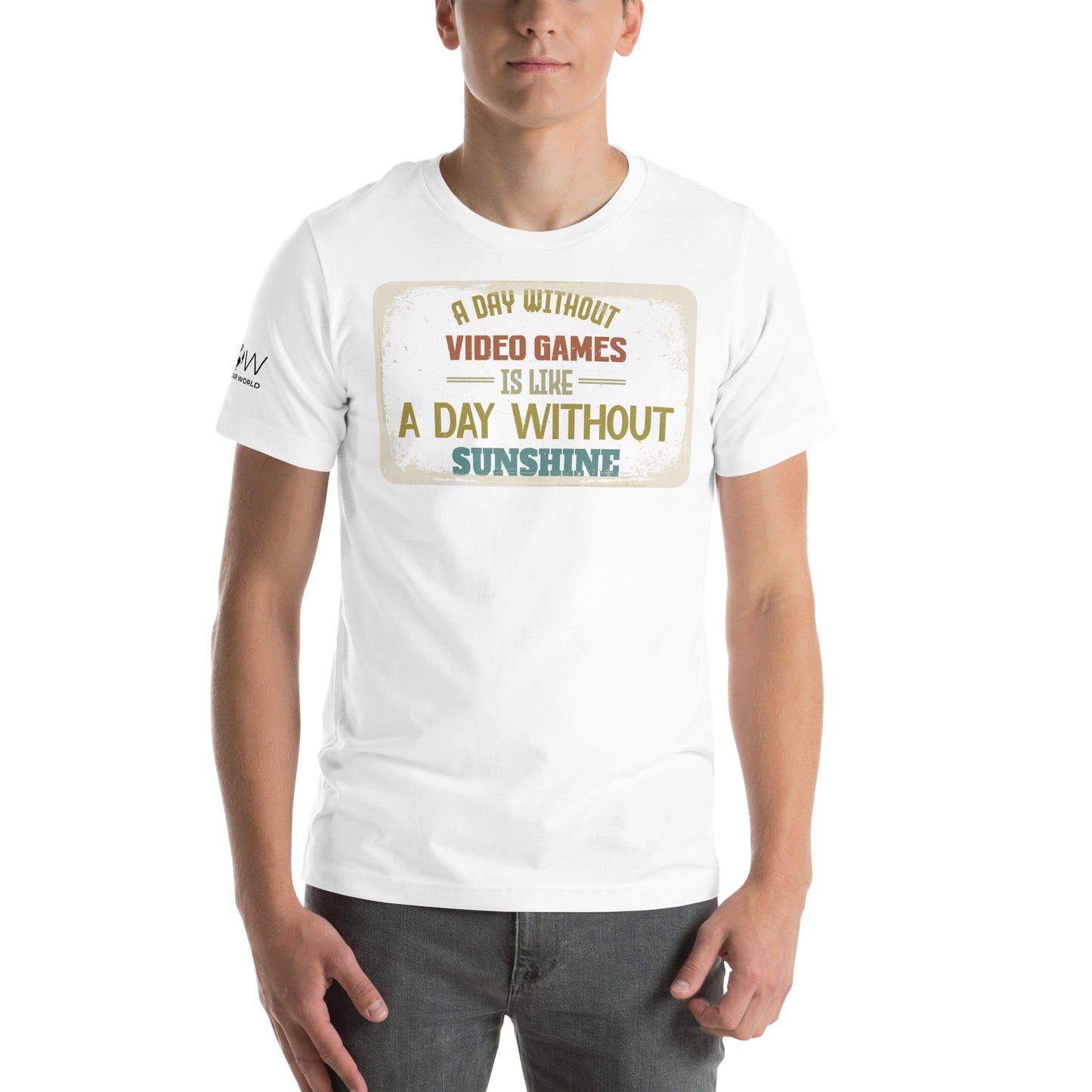 Day Without Video Games White Motivational Men's T-Shirt