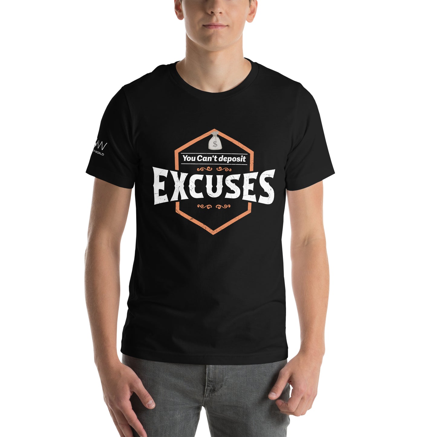 Deposit Excuses Men's Motivational Black T-Shirt