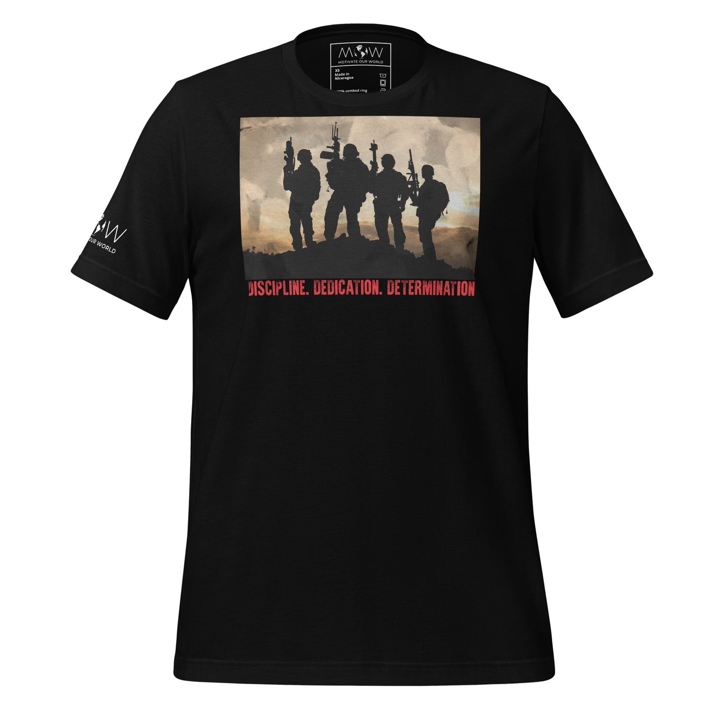 Discipline. Dedication. Determination. II Men's Motivational Black T-Shirt