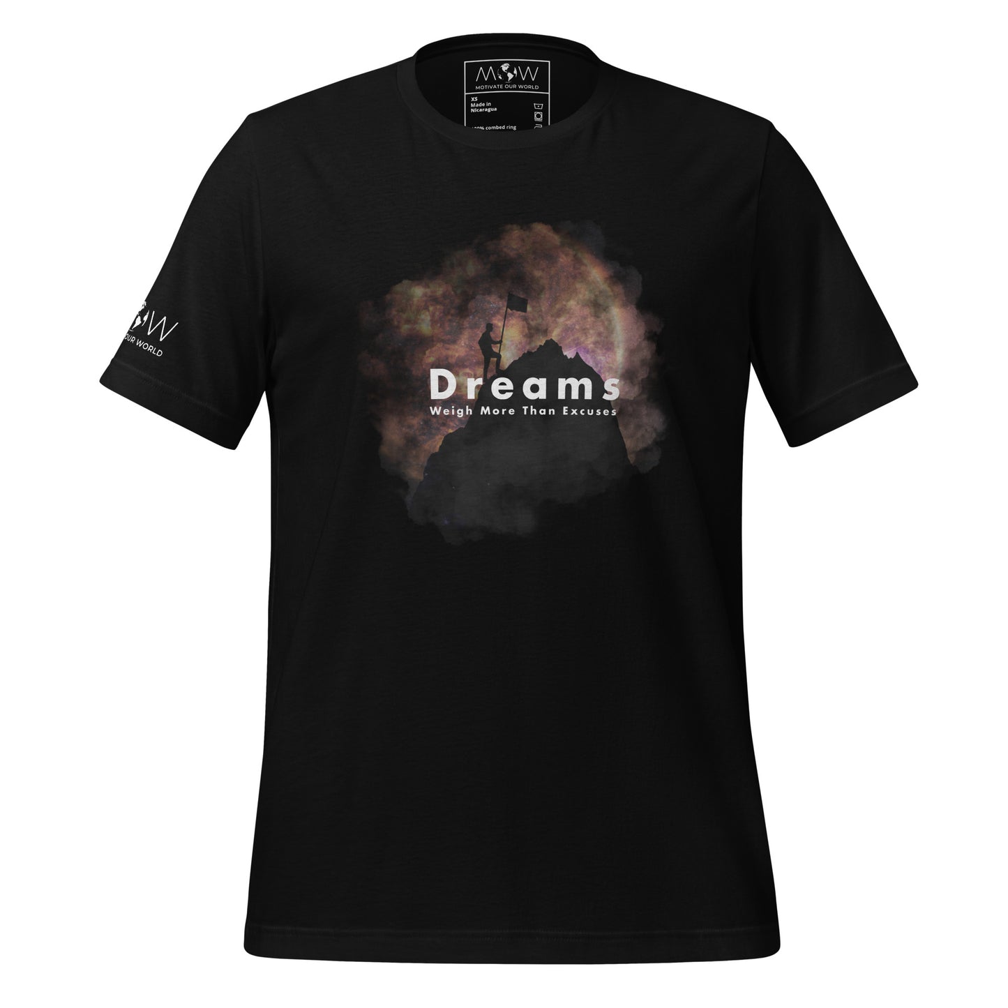Dreams Weigh More Than Excuses III Men's Motivational Black T-Shirt