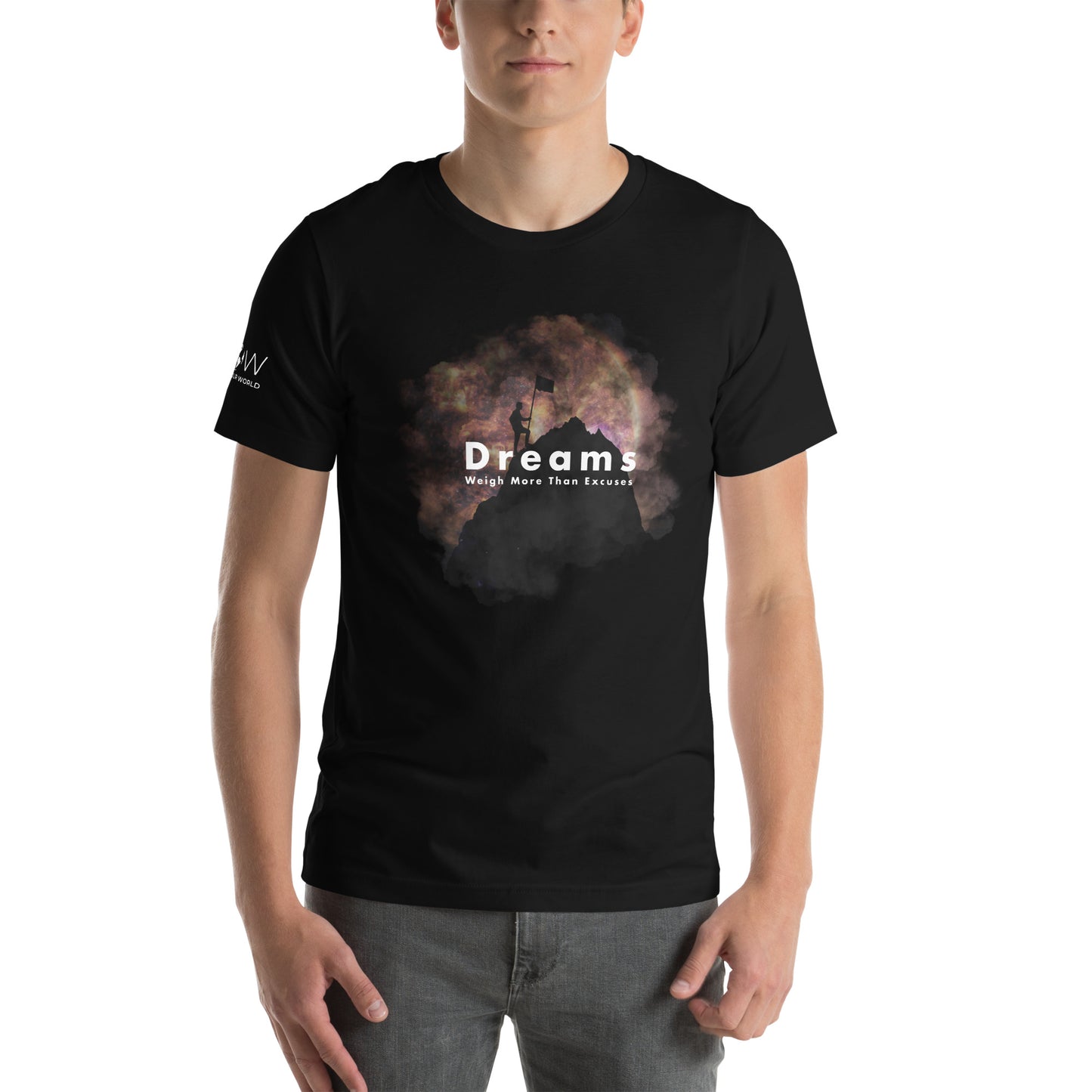 Dreams Weigh More Than Excuses III Men's Motivational Black T-Shirt
