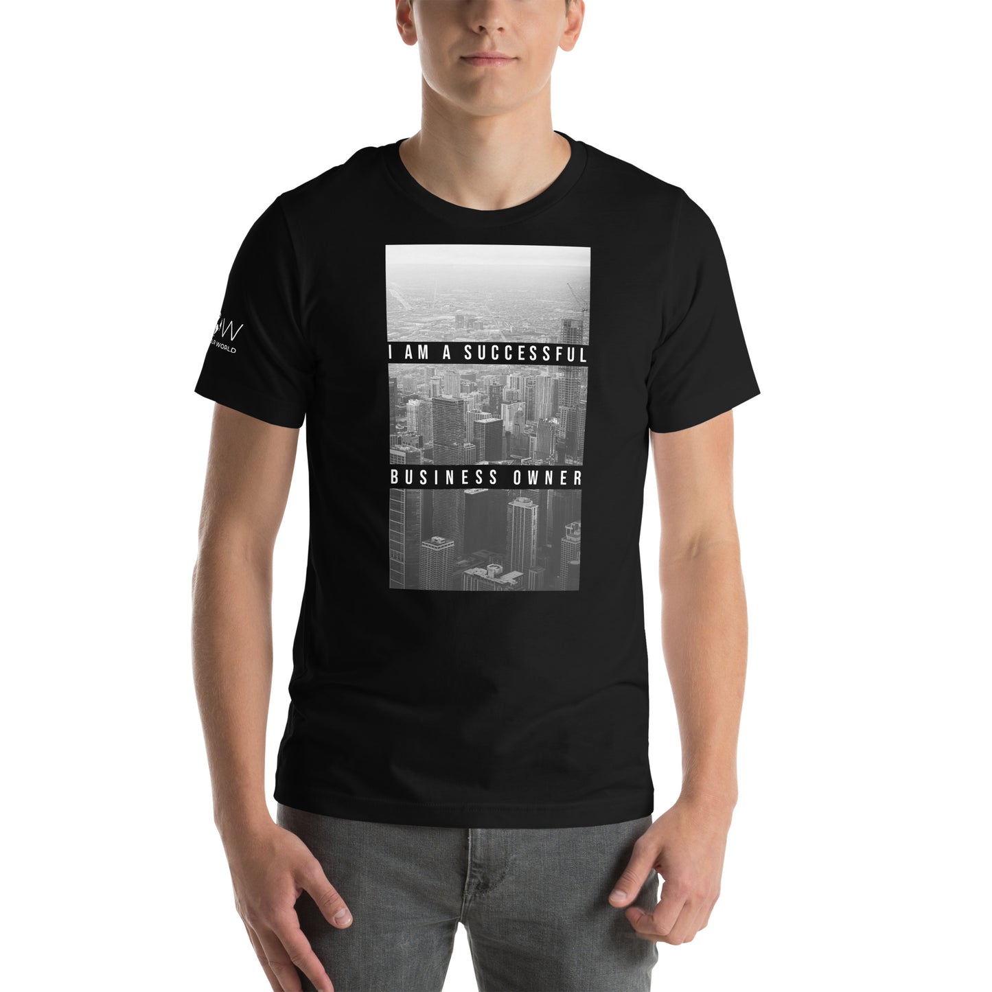 Elevate Your Vision Men's Motivational Black T-Shirt