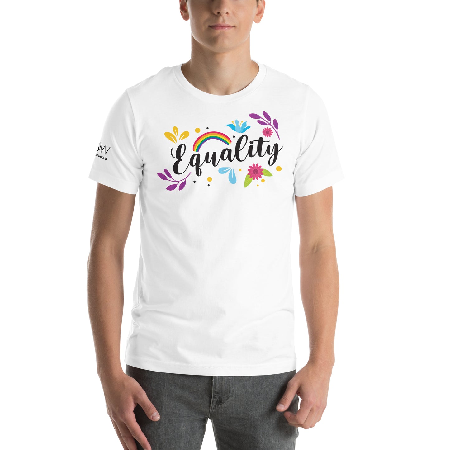 Equality - Floral Rainbow Edition White Motivational Men's T-Shirt