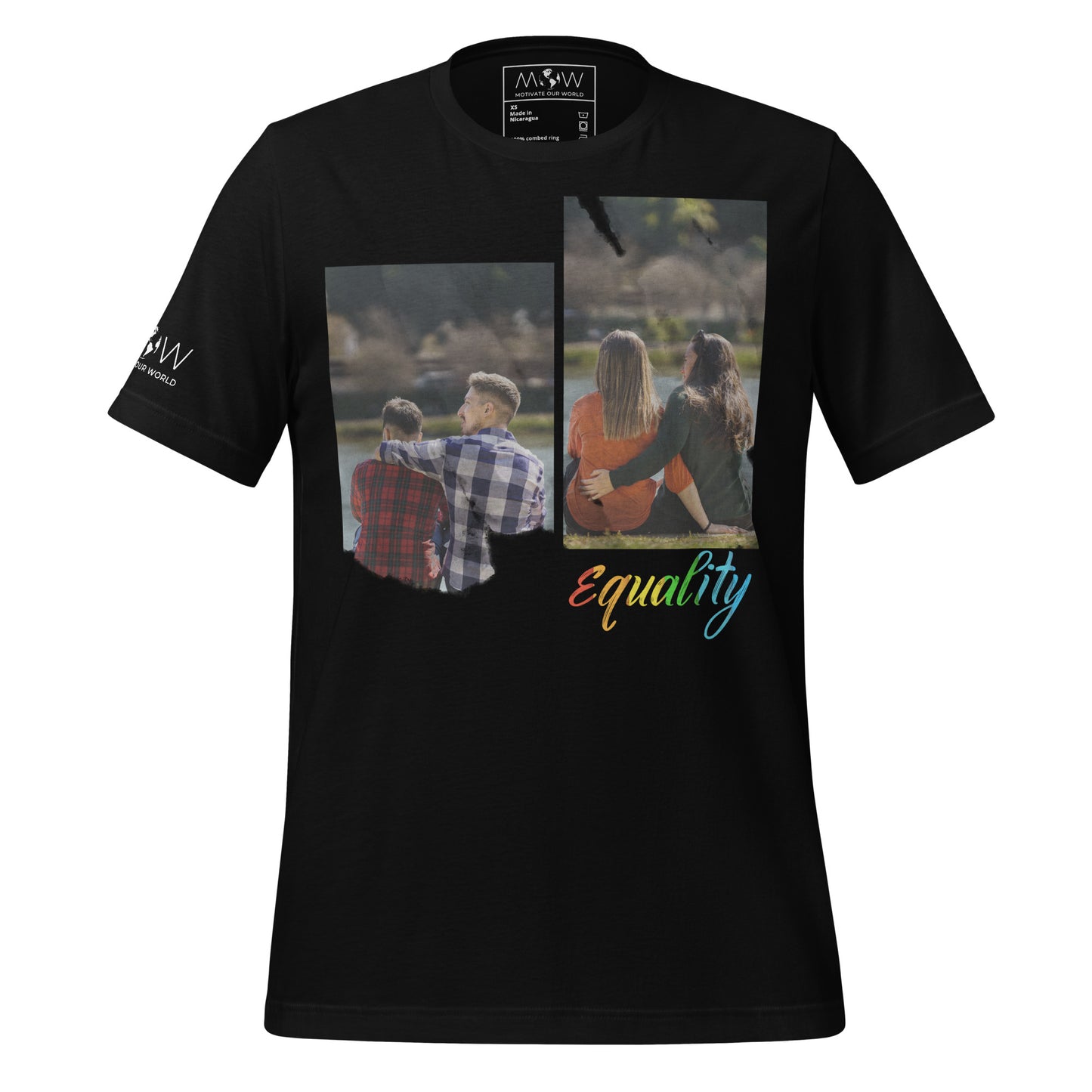 Equality - Love Without Labels Edition Black Motivational Men's T-Shirt