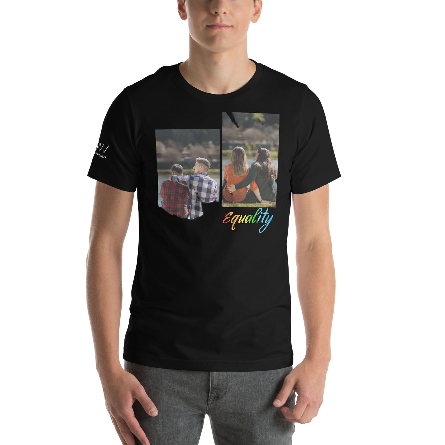 Equality - Love Without Labels Edition Black Motivational Men's T-Shirt