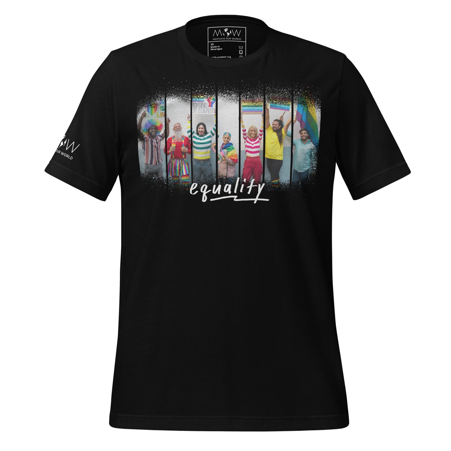 Equality - Pride Parade Edition Black Motivational Men's T-Shirt