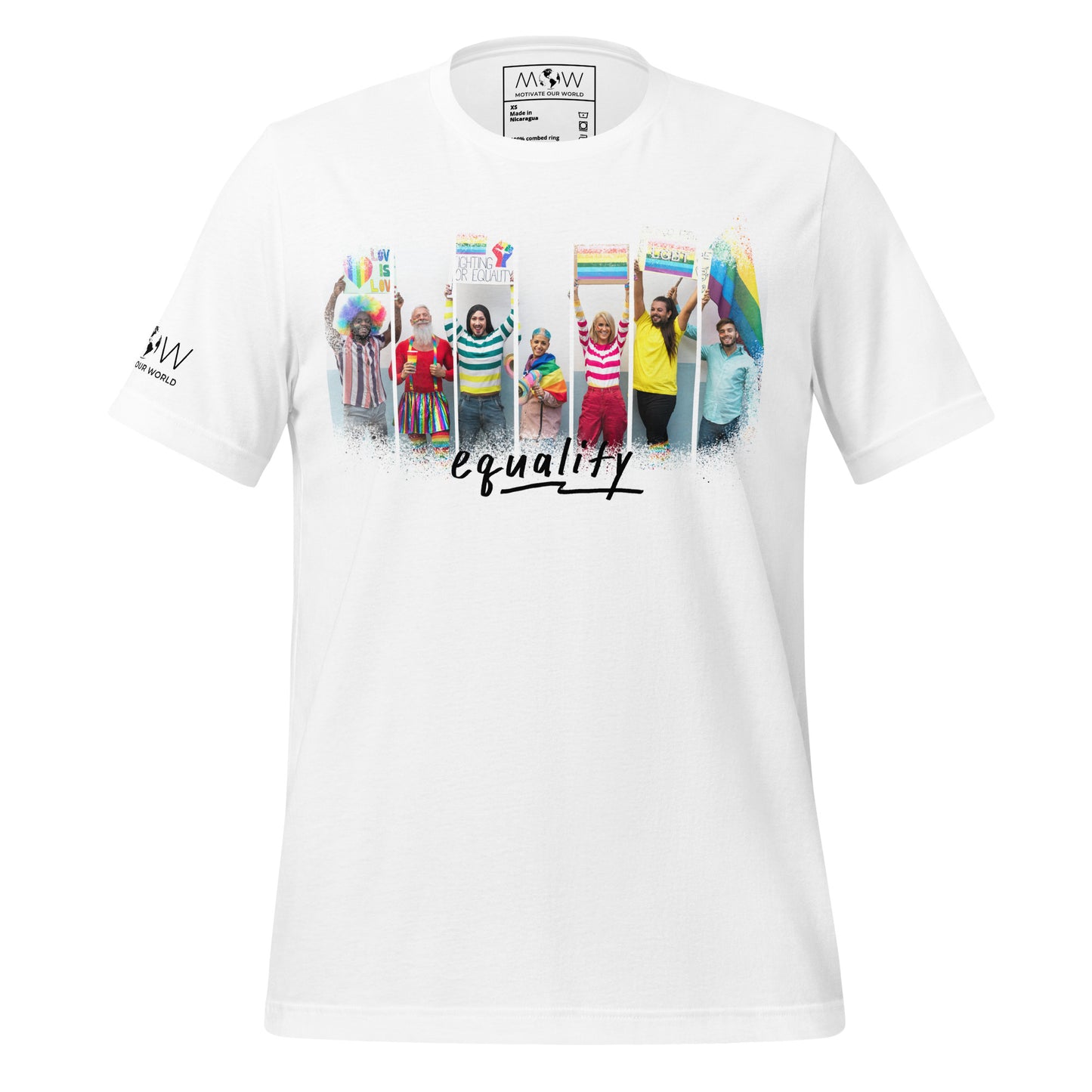 Equality - Pride Parade Edition White Motivational Men's T-Shirt