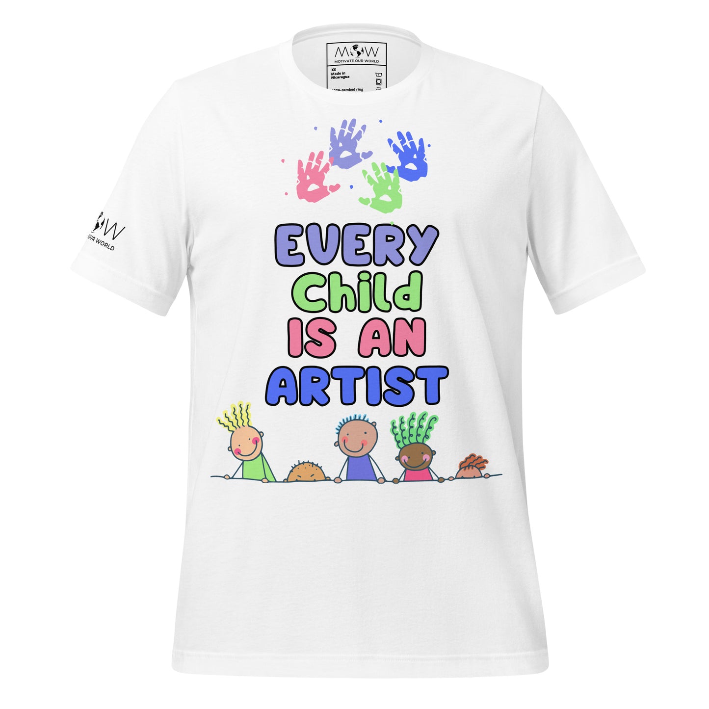 Every Child Is an Artist - Colorful Kids Edition White Motivational Men's T-Shirt