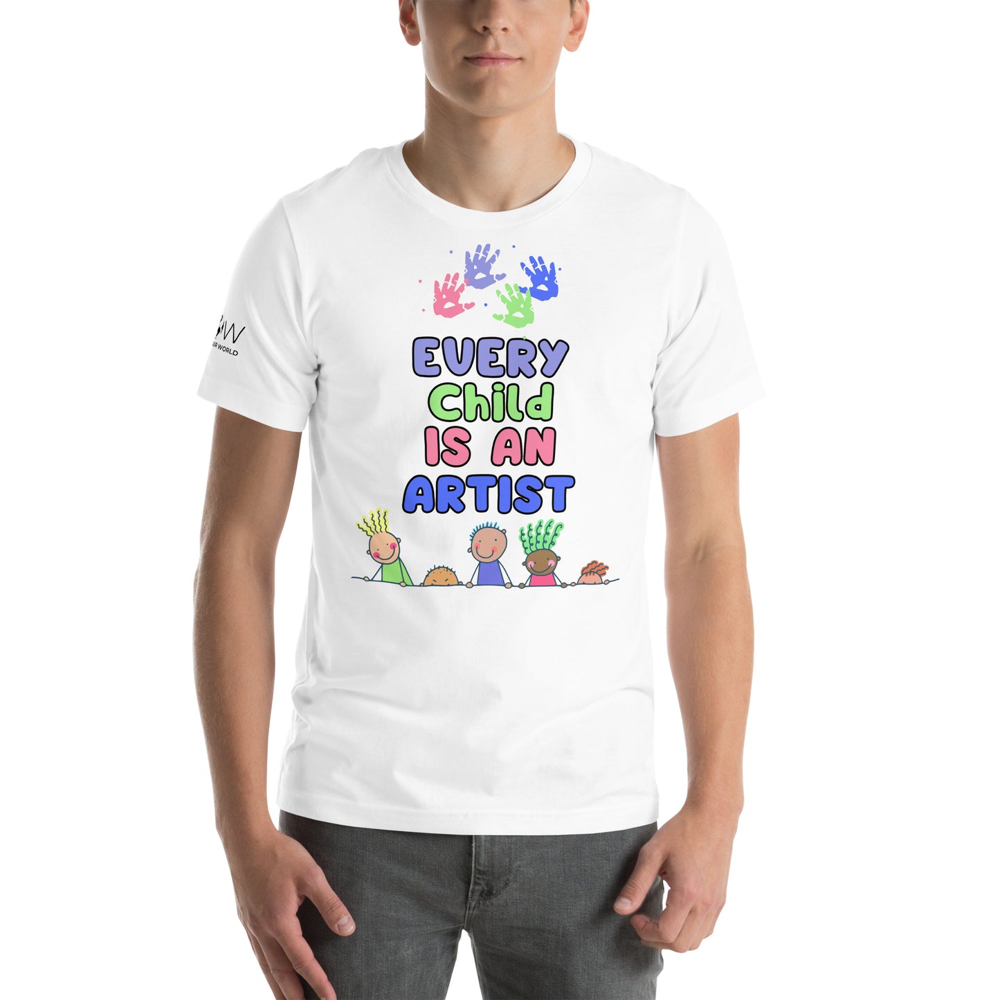 Every Child Is an Artist - Colorful Kids Edition White Motivational Men's T-Shirt