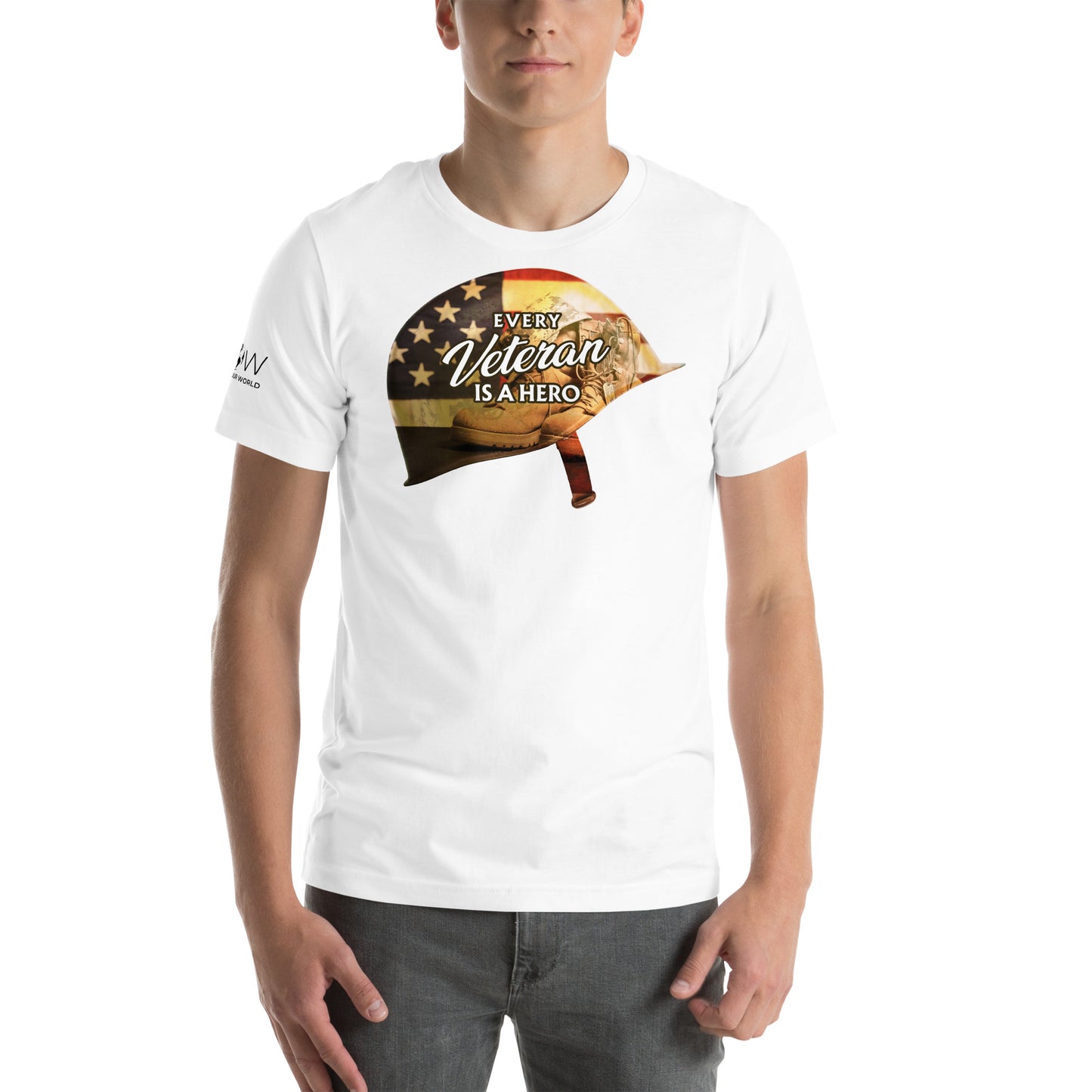 Every Veteran is a Hero III Men's Motivational White T-Shirt