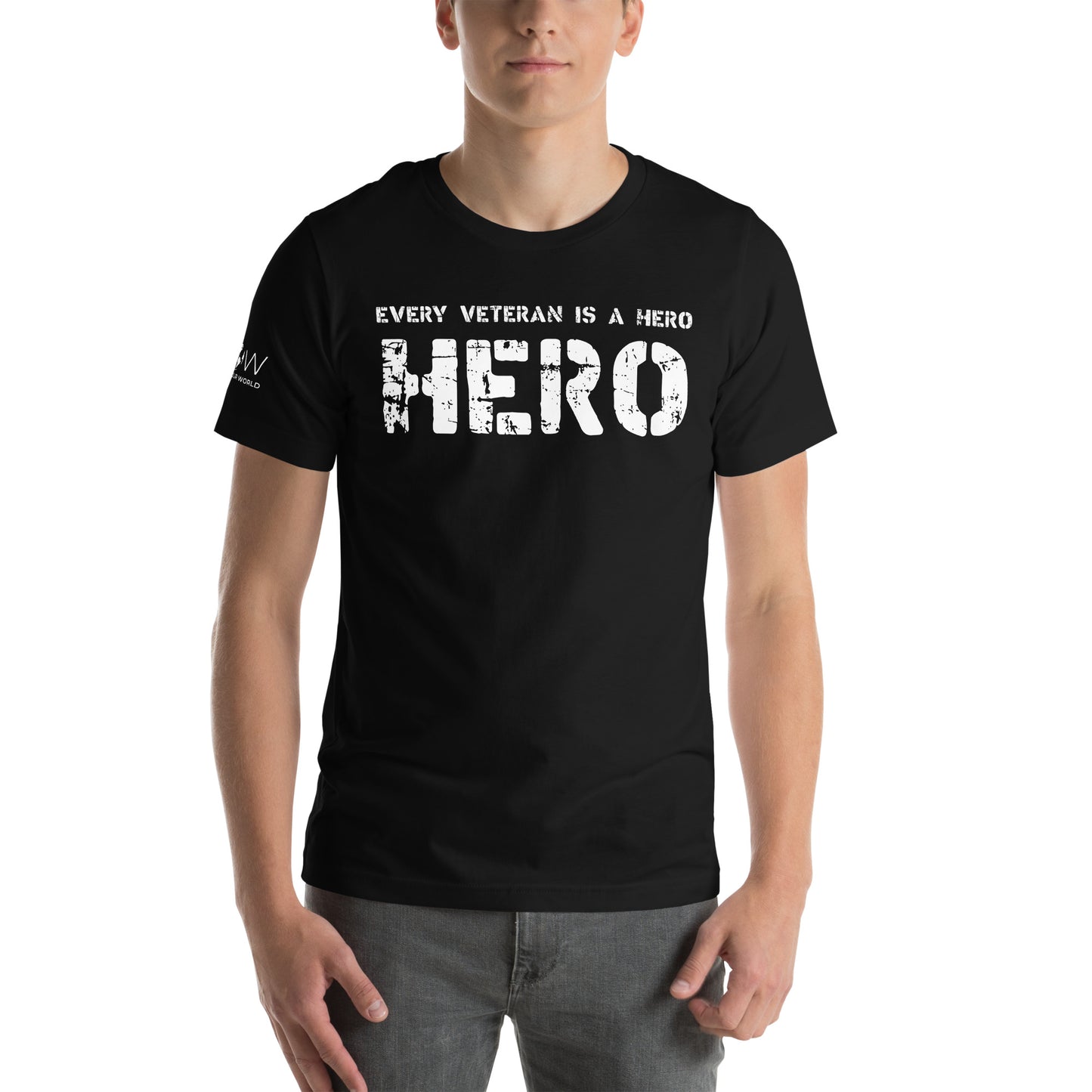 Every Veteran is a Hero II Men's Motivational Black T-Shirt