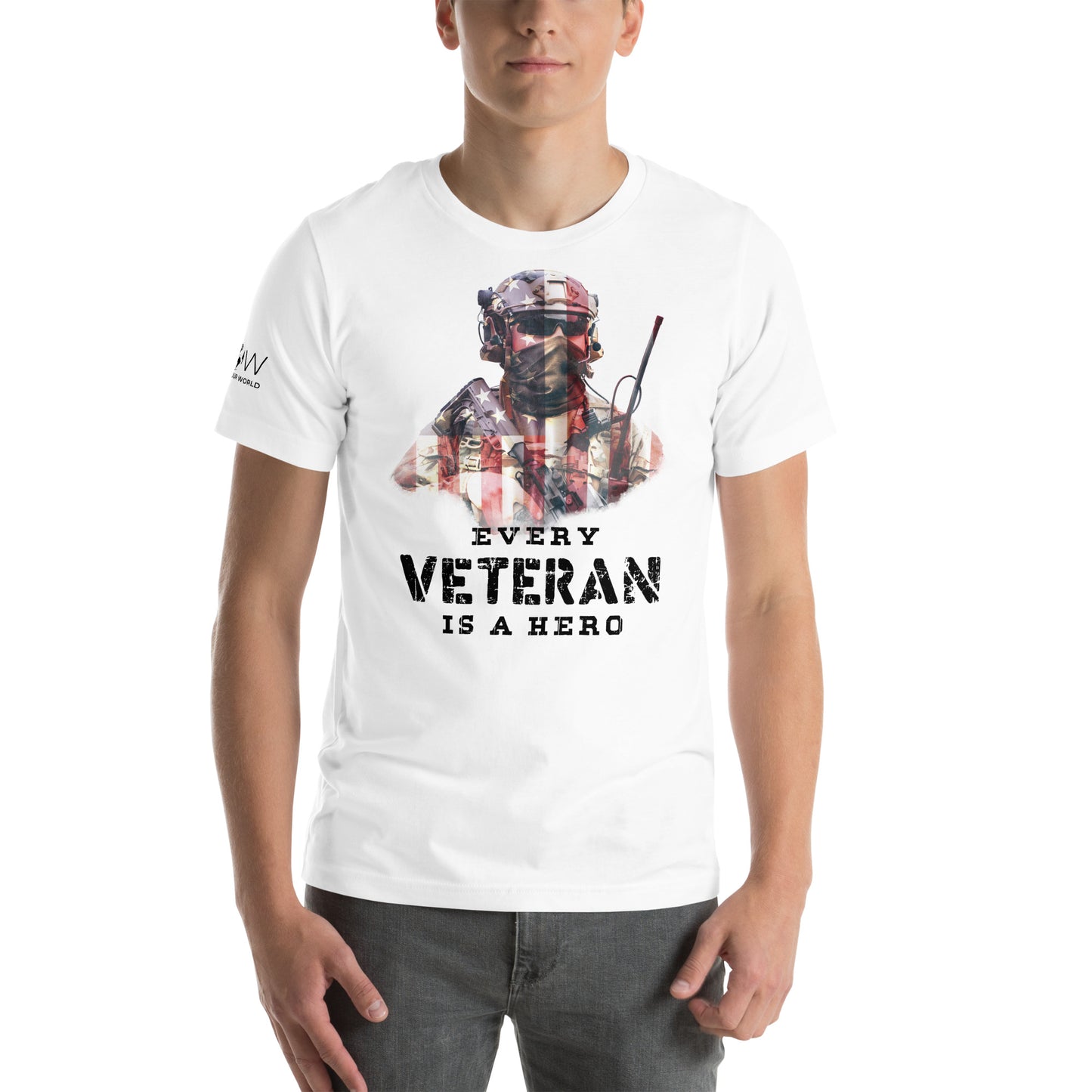 Every Veteran is a Hero IV Men's Motivational White T-Shirt