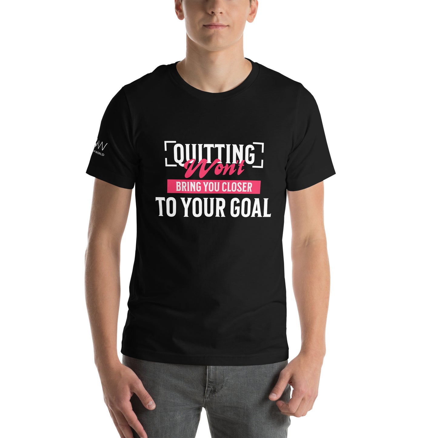 Excuses Won’t Bring You Closer Men's Motivational Black T-Shirt