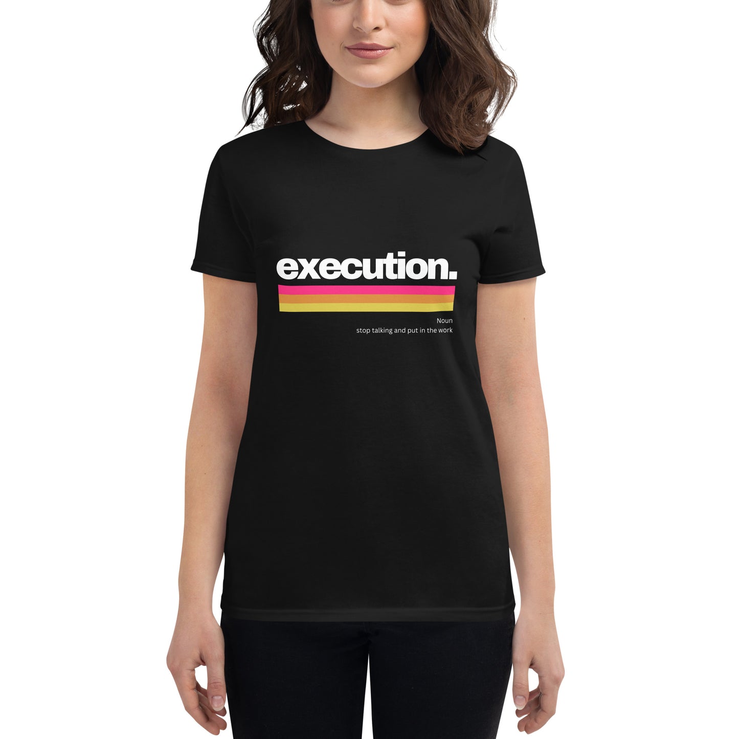 Execution II Women's Motivational Black T-Shirt