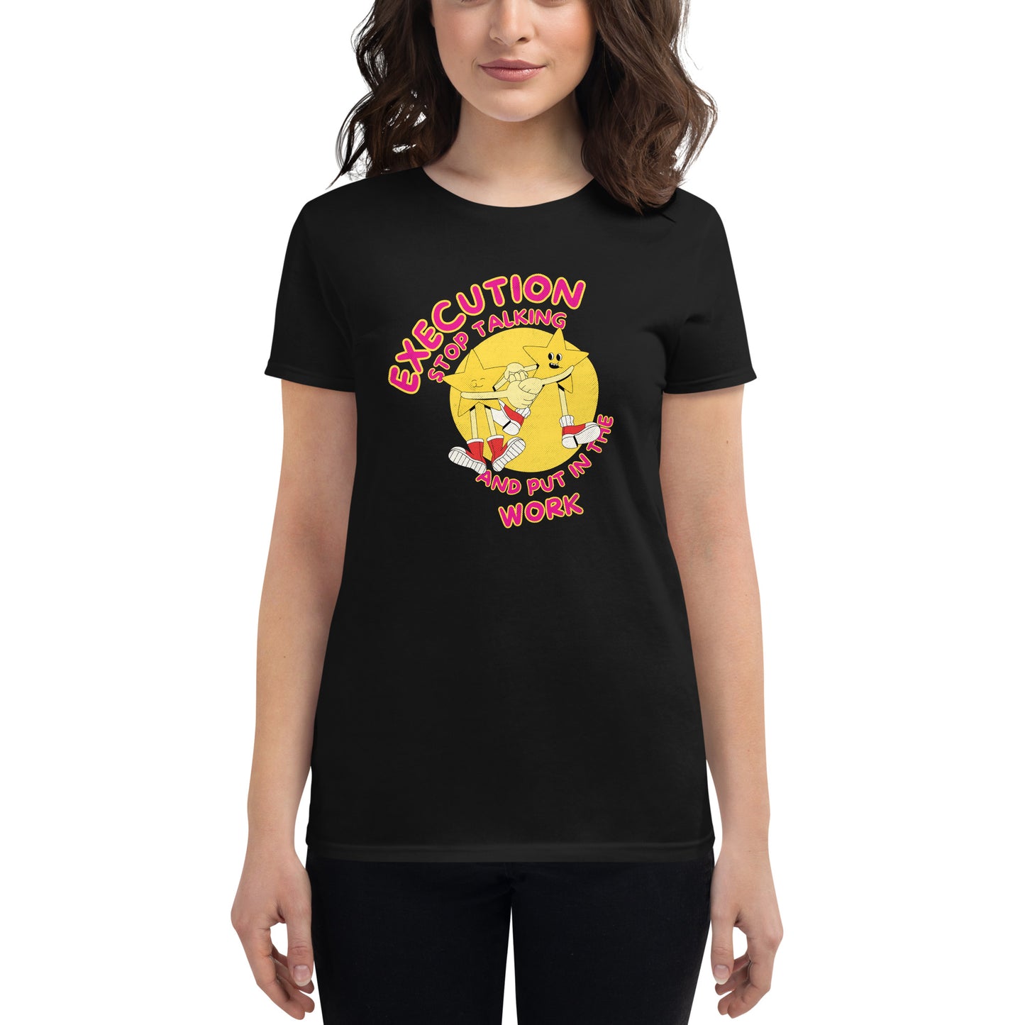 Execution VI Women's Motivational Black T-Shirt