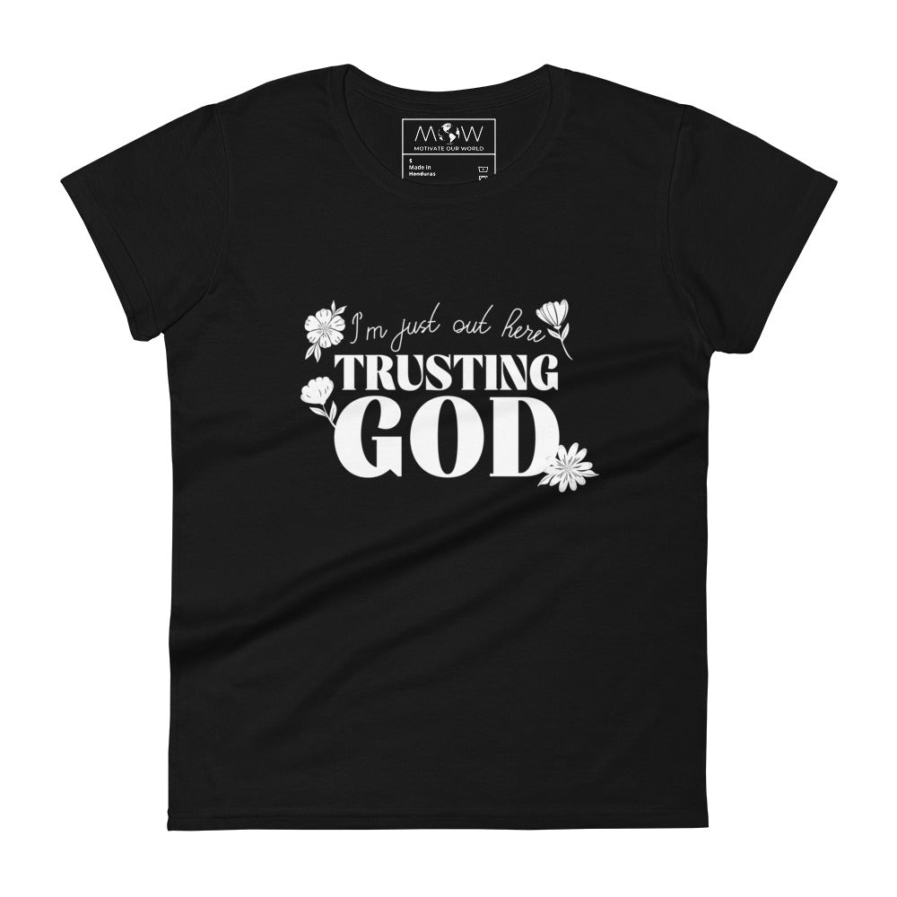 Faith Over Fear Women’s Motivational Black T-Shirt