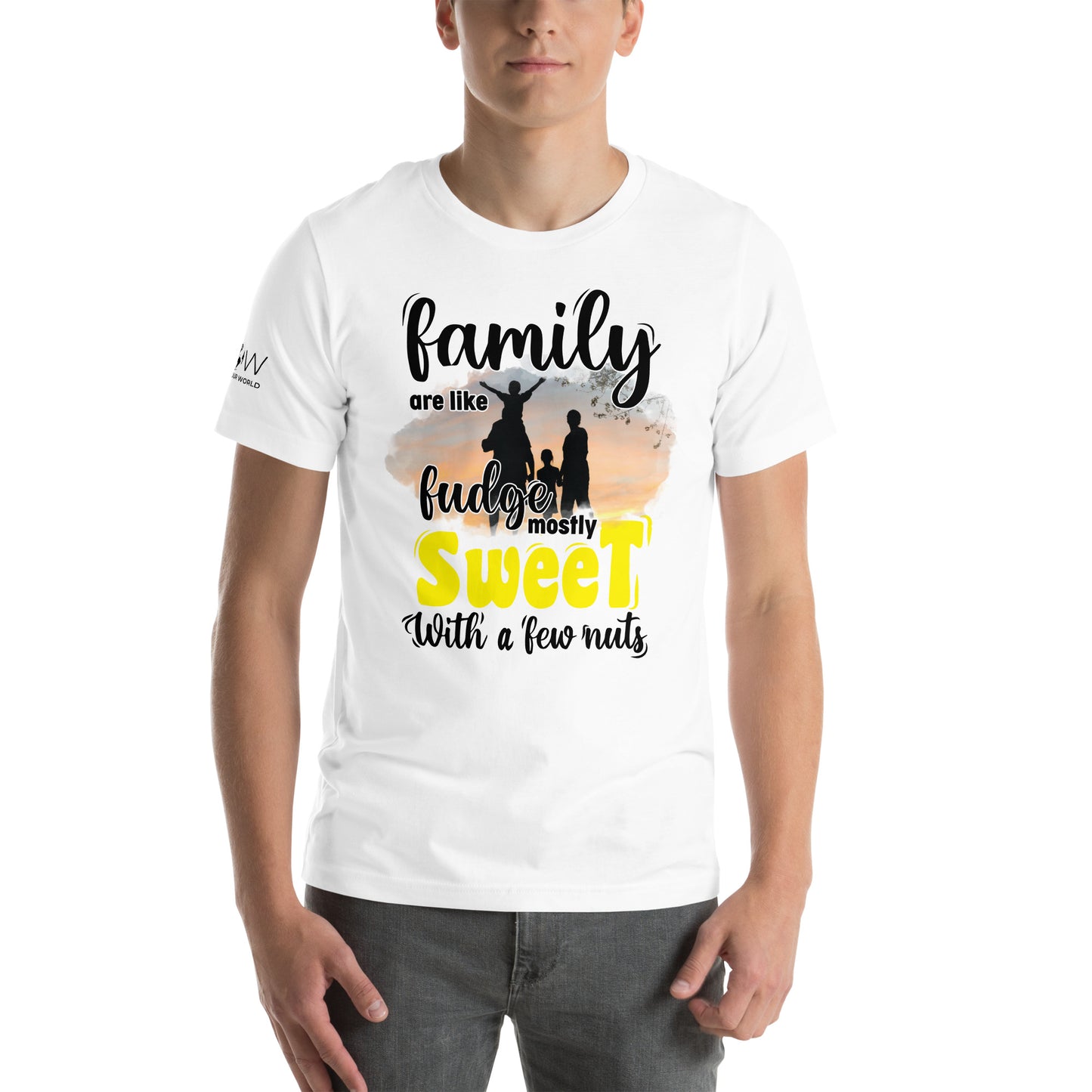Family Are Like Fudge White Motivational Men's T-Shirt