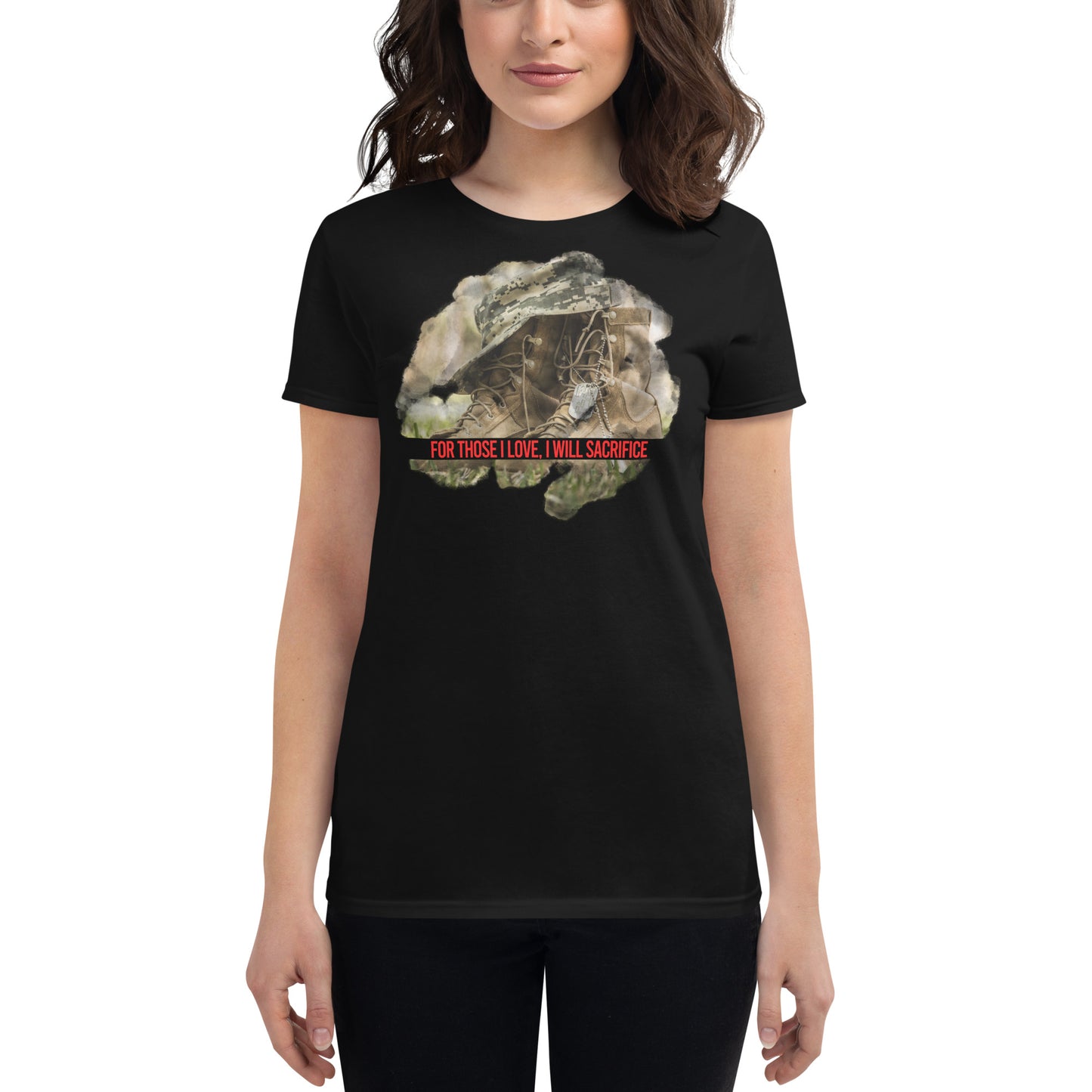 For Those I Love, I Will Women’s Motivational Black T-Shirt