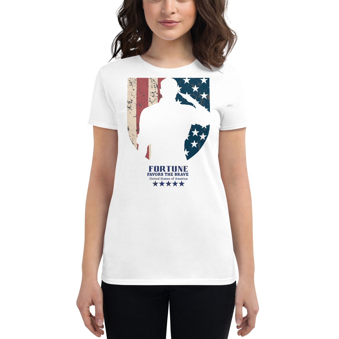 Fortune Favors Women's Motivational White T-Shirt