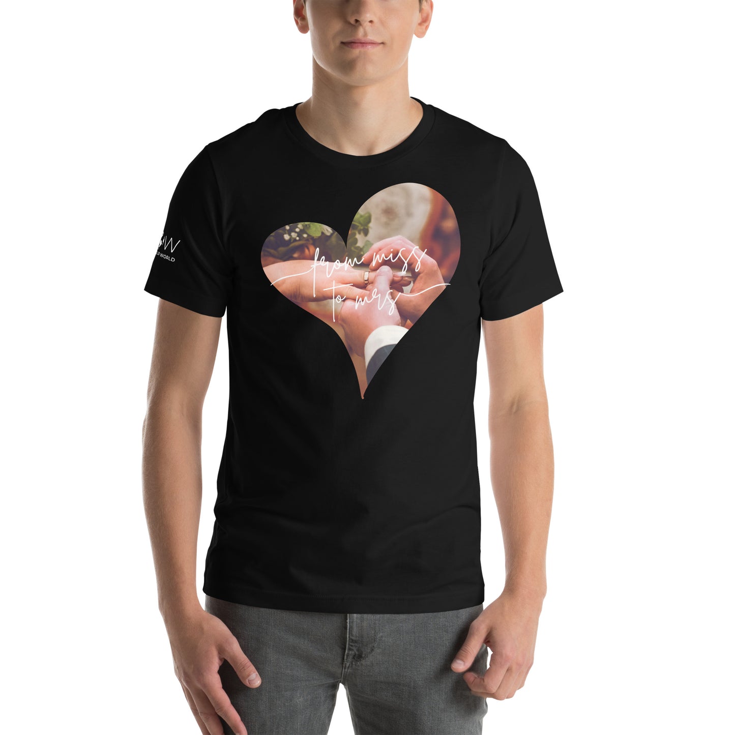From Miss to Mrs. – Heart Moment Edition Black Motivational Men's T-Shirt