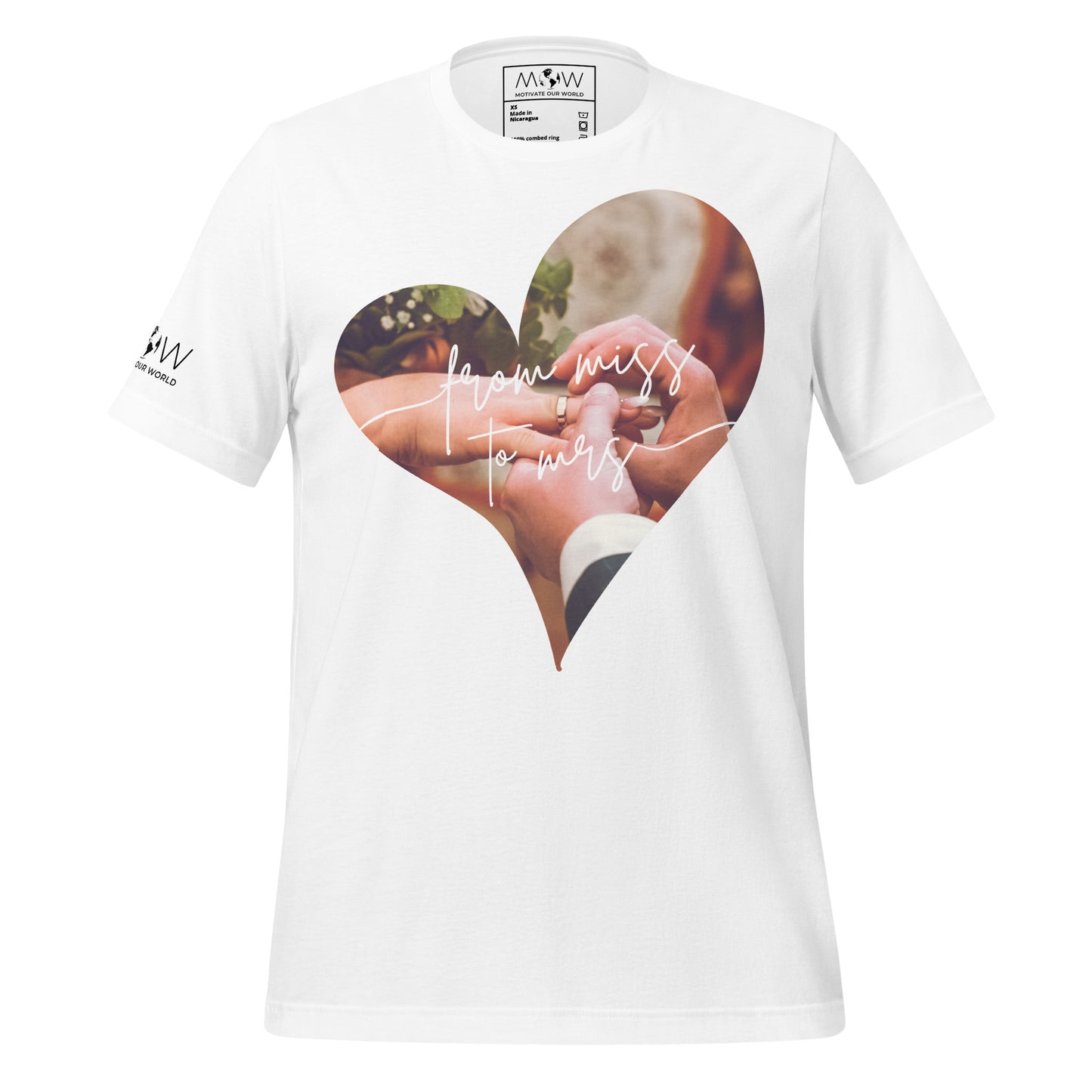 From Miss to Mrs. – Heart Moment Edition White Motivational Men's T-Shirt