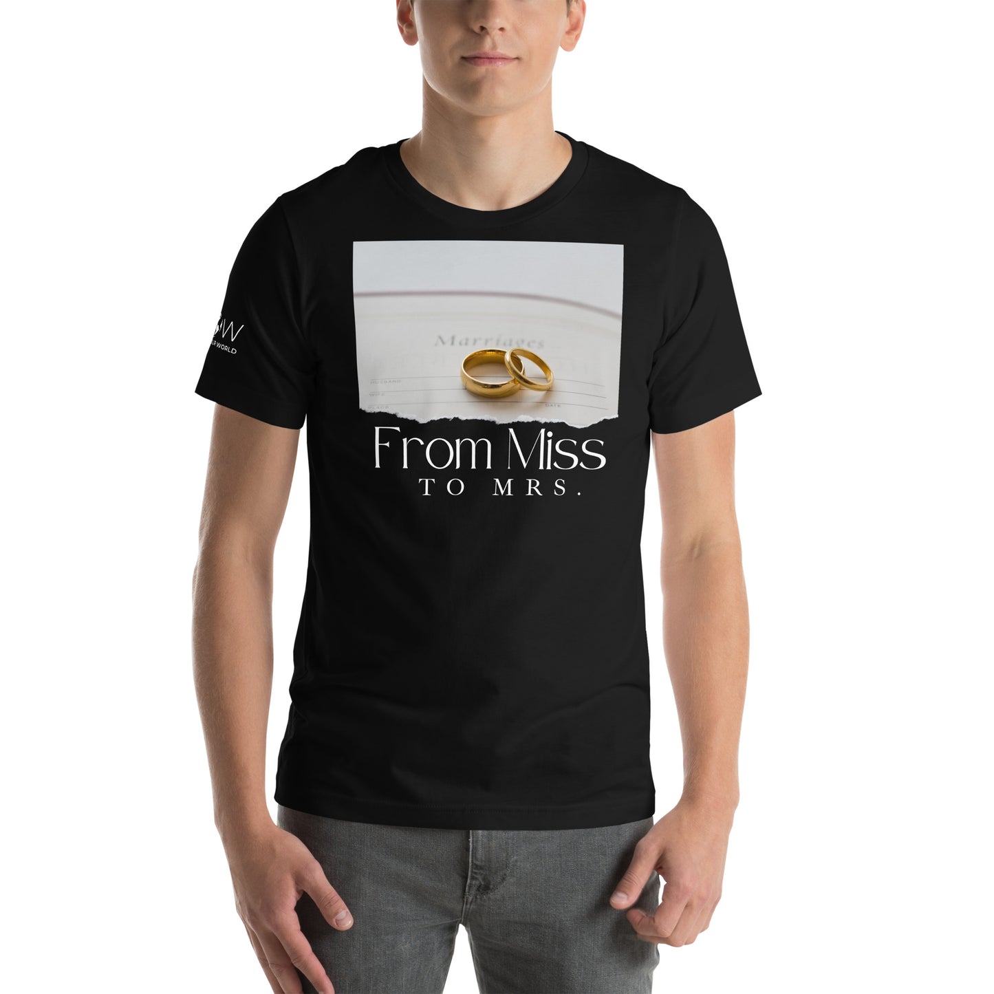 From Miss to Mrs. – Vow & Ring Edition Black Motivational Men's T-Shirt