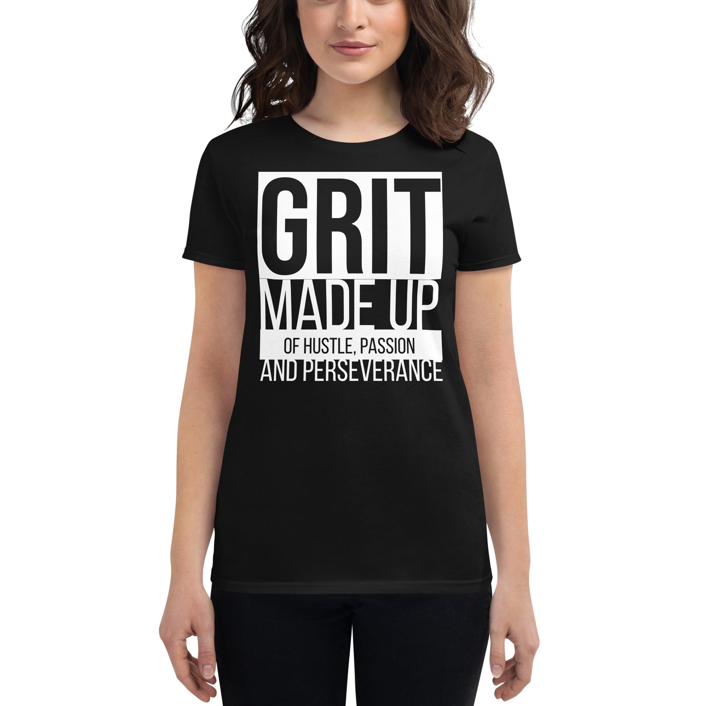 GRIT Women’s Motivational Black T-Shirt