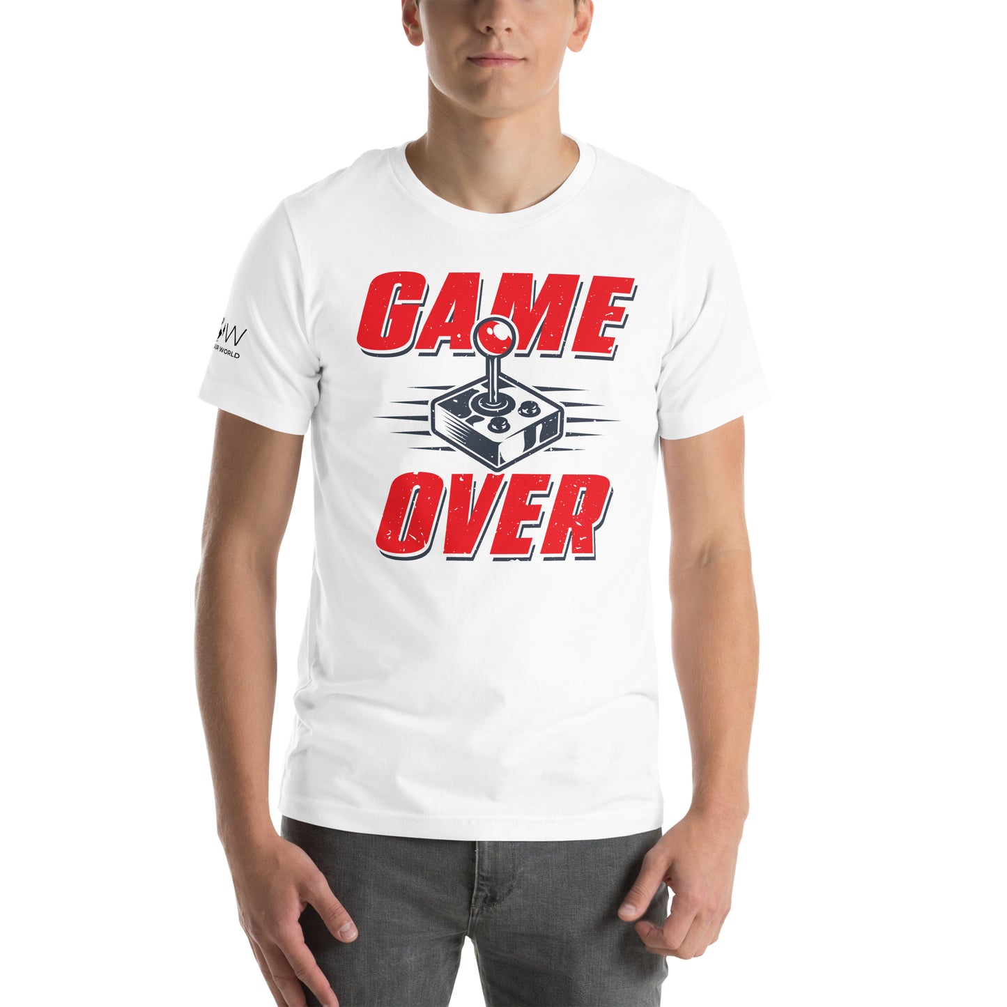 “Game Over” White Motivational Men's T-Shirt Lifestyle