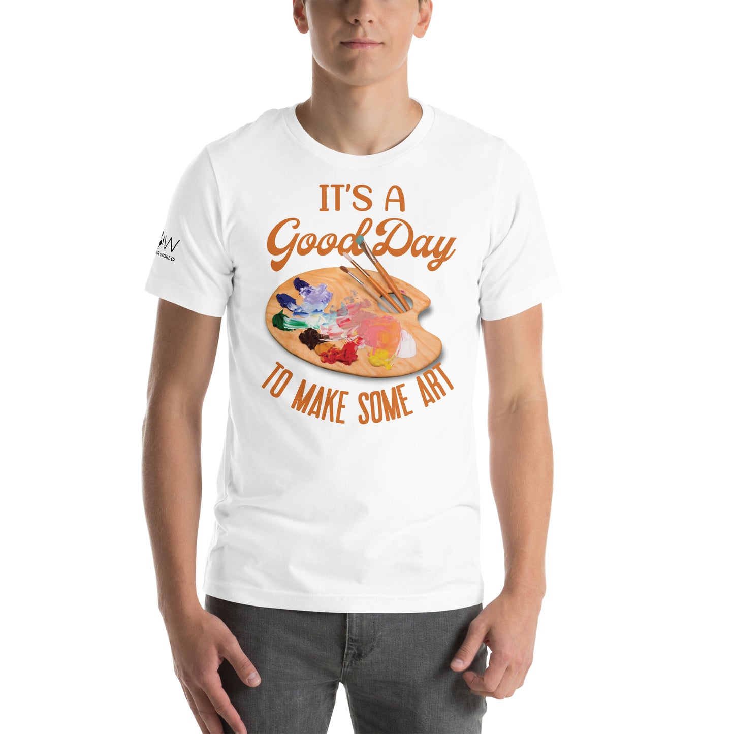 Good Day to Make Art White Motivational Men's T-Shirt