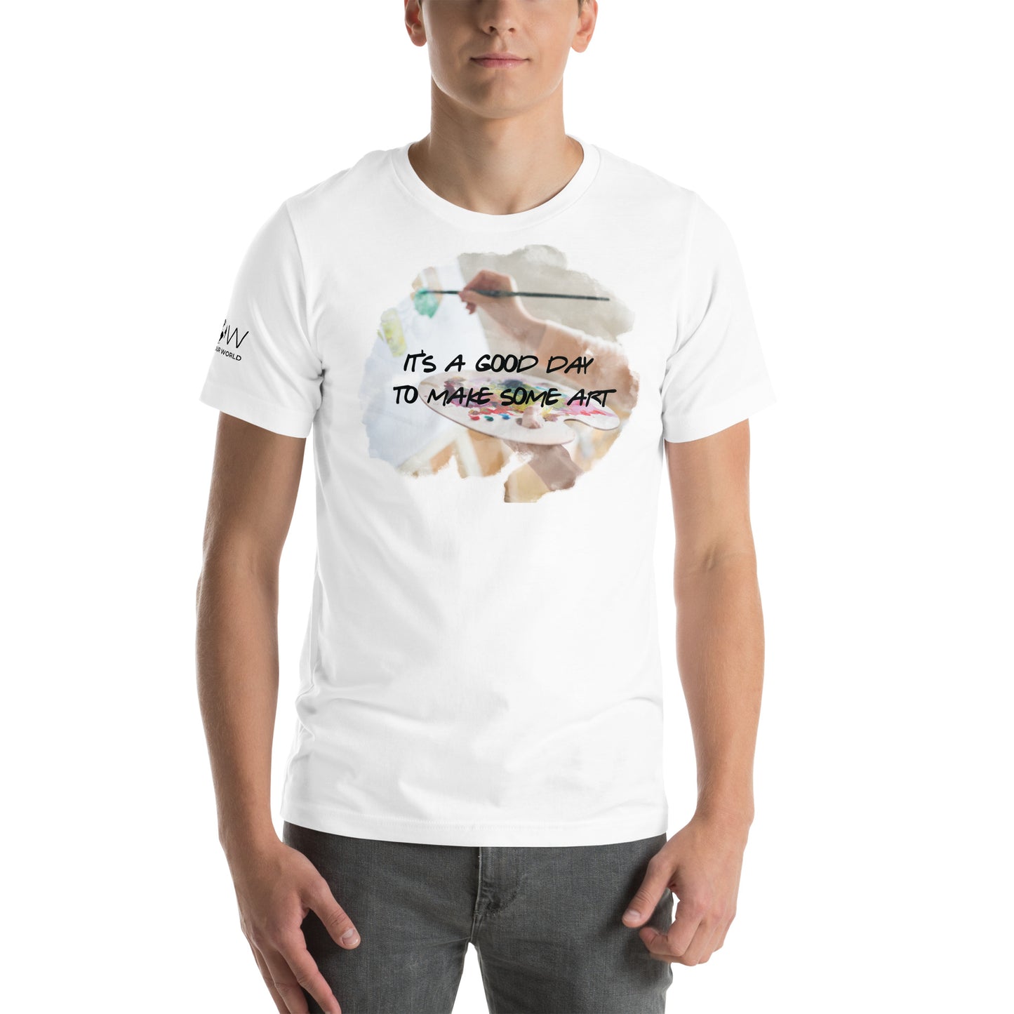 Good Day to Make Some Art - Painter Edition White Motivational Men's T-Shirt