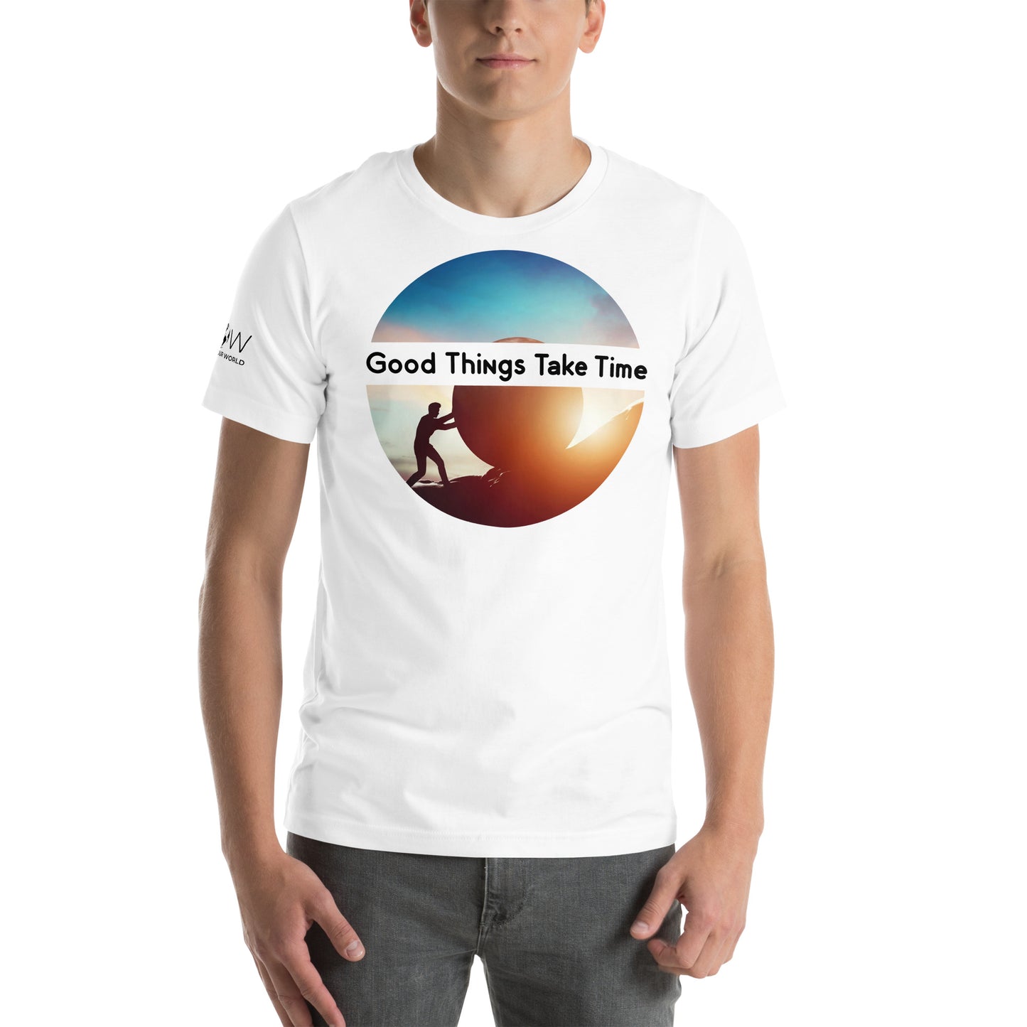 Good Things Take Time – Perseverance Edition White Motivational Men's T-Shirt