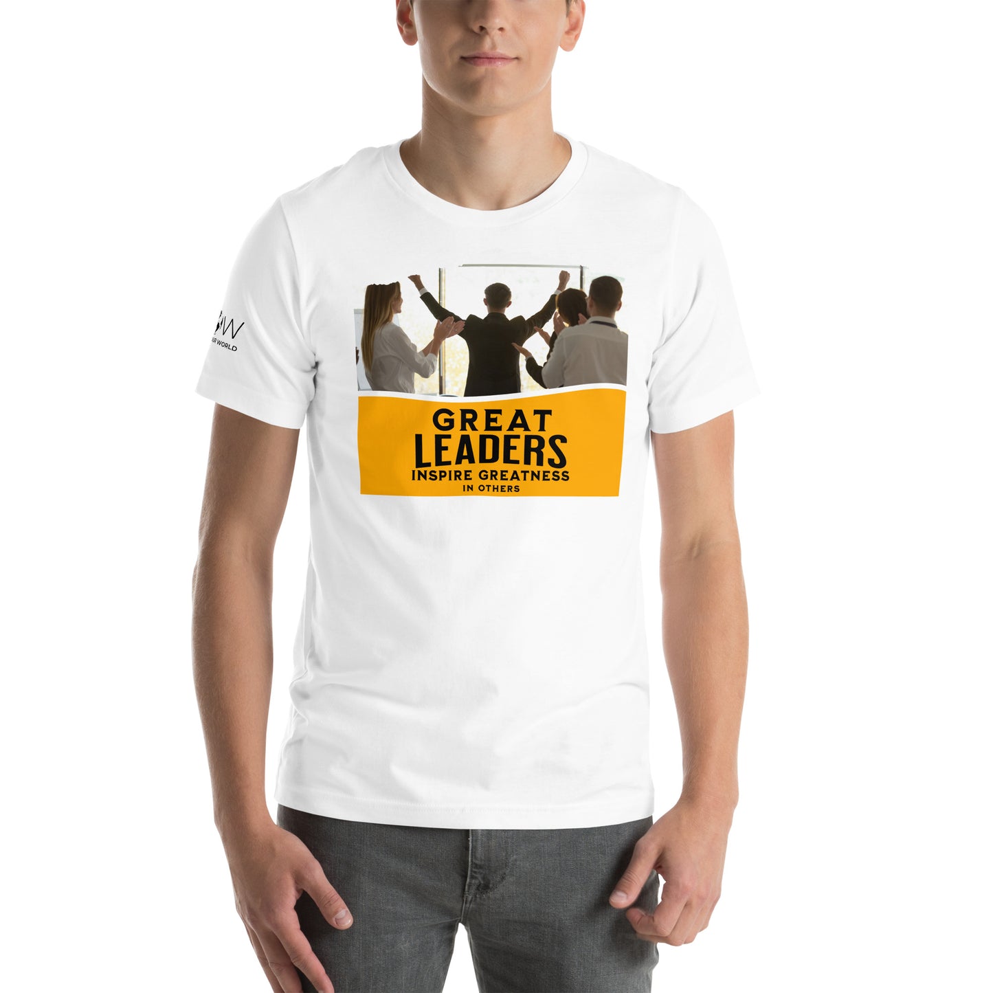 Great Leaders Inspire Greatness In Others White Motivational Men's T-Shirt
