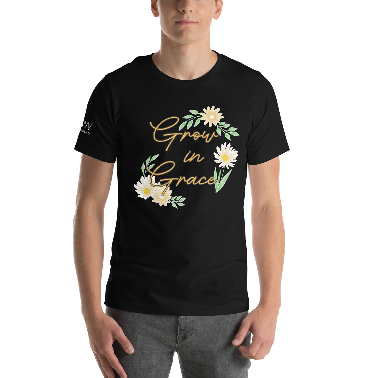 Grow in Grace - Men's Motivational Black T-Shirt